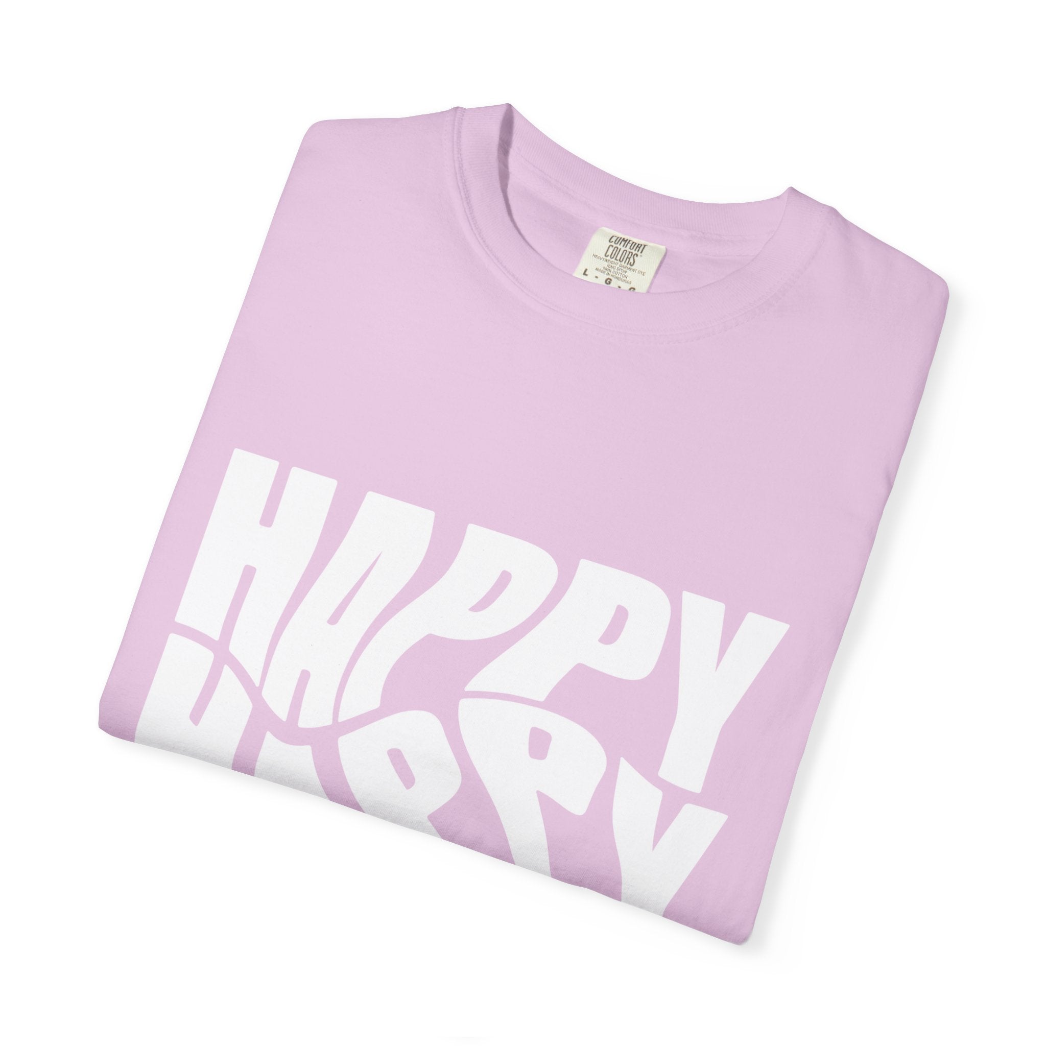 Happy Vibes Unisex Garment-Dyed T-shirt | Positive Affirmation Tee, Casual Wear, Gift for Friends, Summer Style, Comfort Apparel