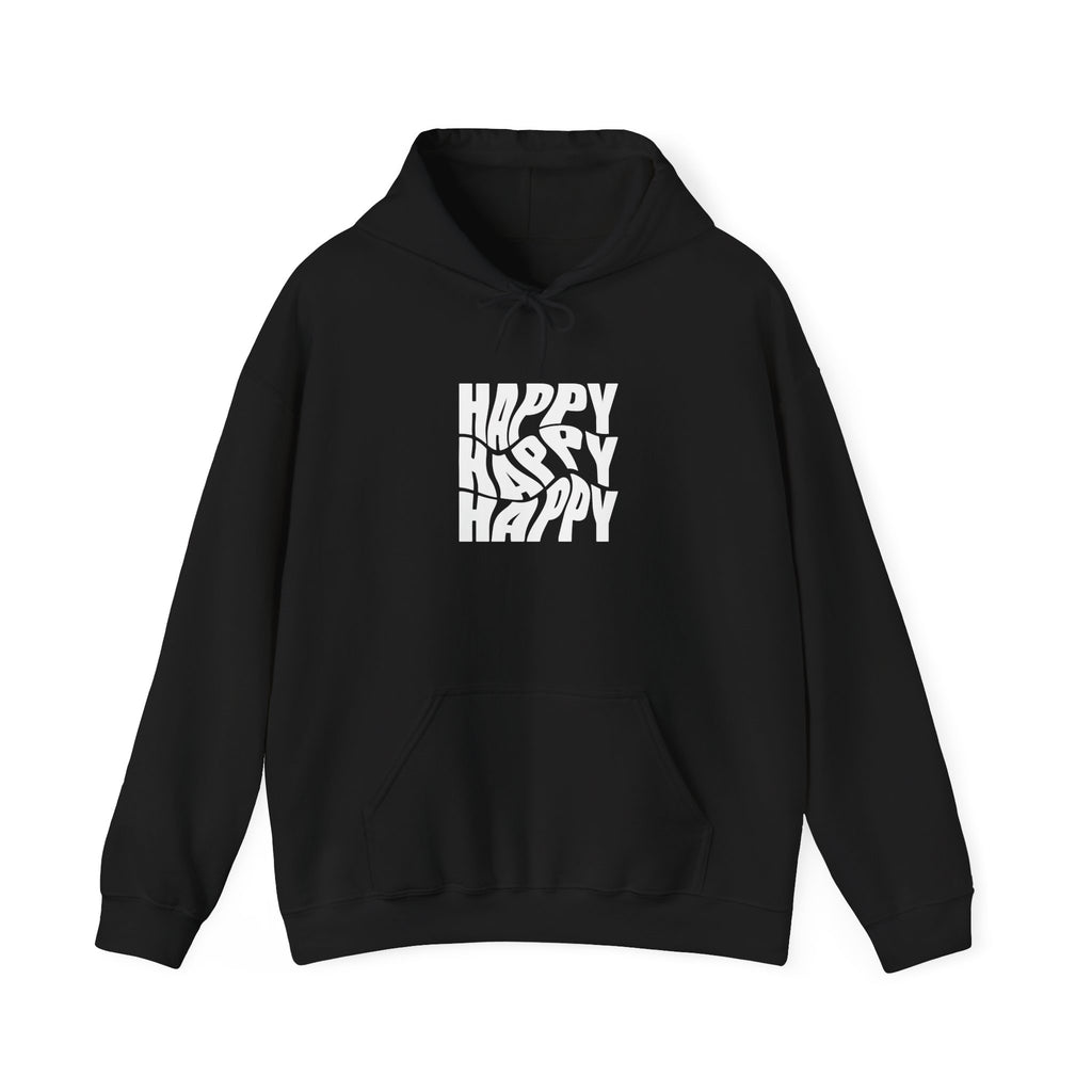 Happy Vibe Unisex Hoodie, Cozy Sweatshirt, Gift for Friends, Casual Wear, Birthday Gift, Everyday Comfort