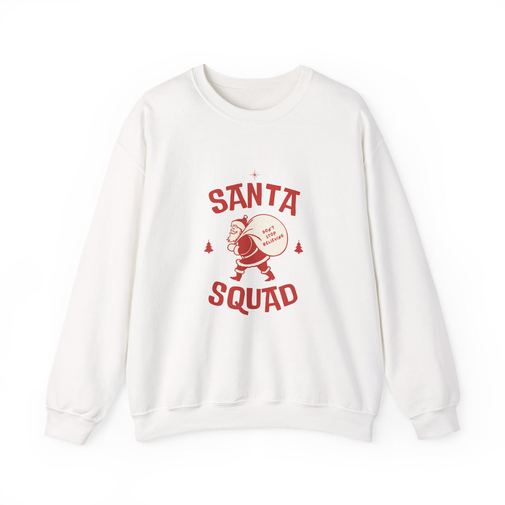 Santa Squad Crewneck Sweatshirt — Retro Santa Graphic Christmas Sweater