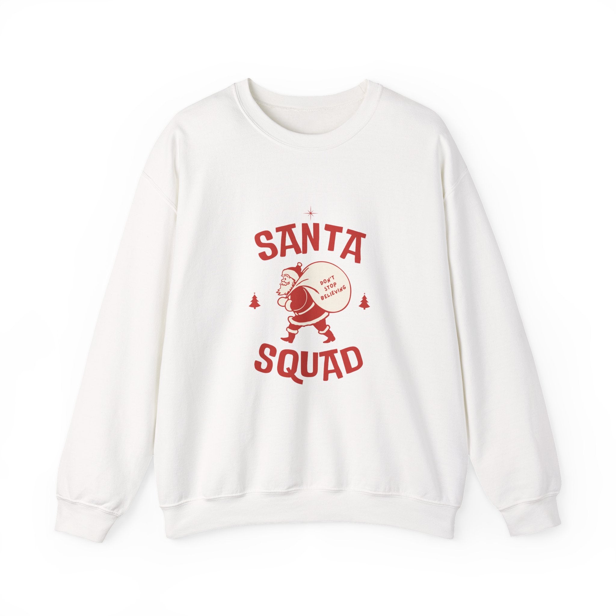 Santa Squad Crewneck Sweatshirt — Retro Santa Graphic Christmas Sweater