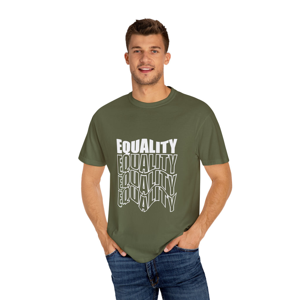 Equality Unisex Garment-Dyed T-shirt | Bold Statement Tee, LGBTQ+ Pride Apparel, Casual Wear, Gift for Activists, Equality Awareness