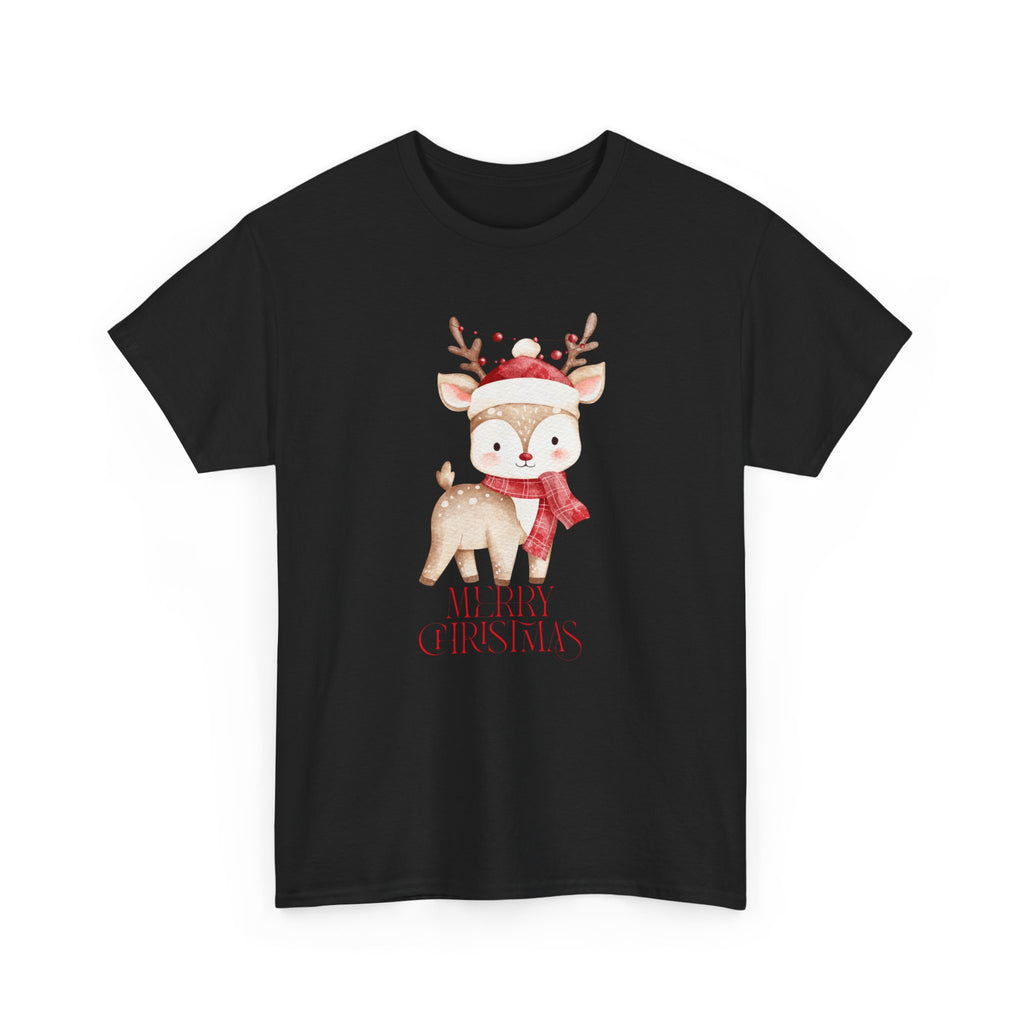 Kids' Cute Reindeer Christmas Tee – Merry Christmas Woodland Holiday Shirt