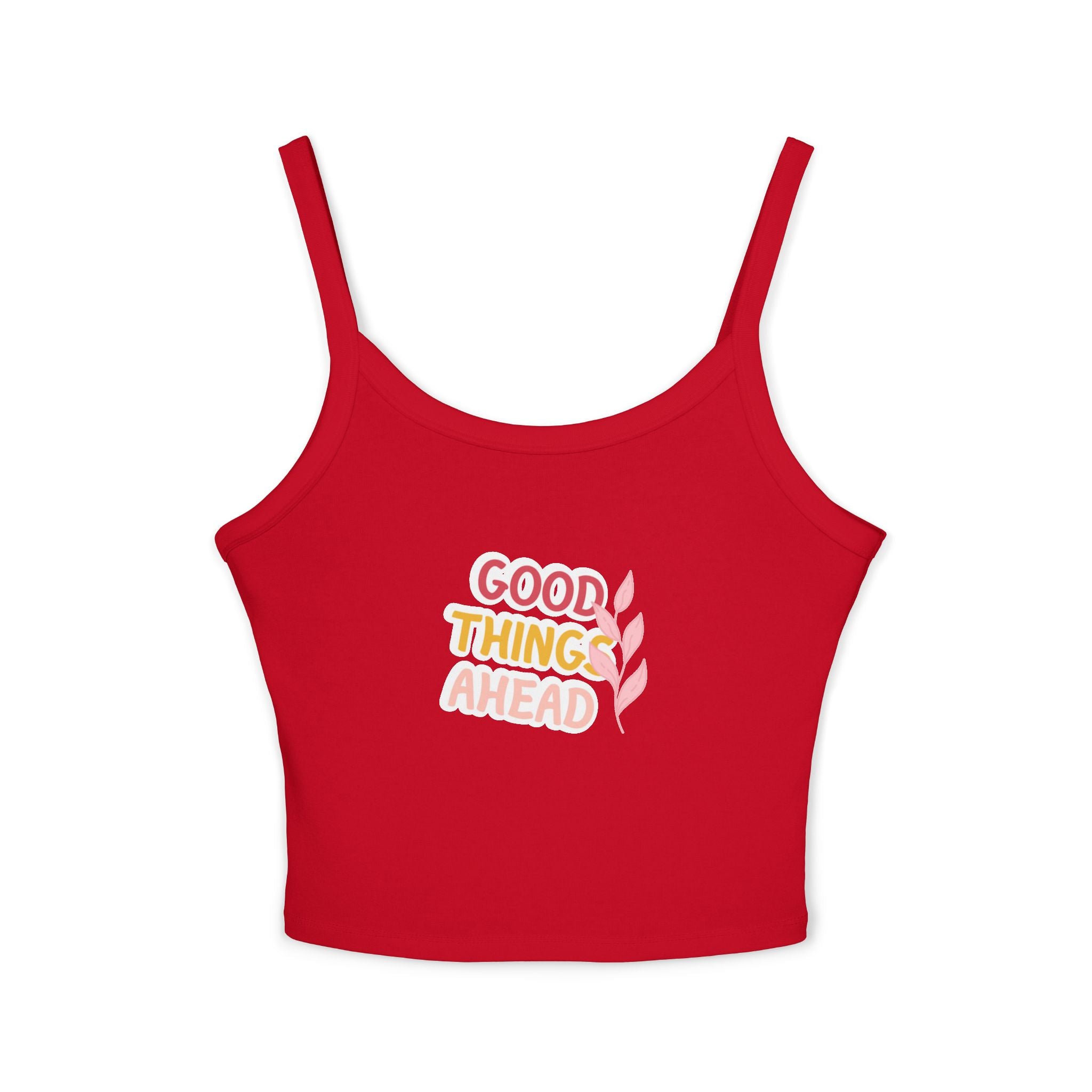 Optimistic Women's Spaghetti Strap Tank Top, Casual Summer Top, Inspirational Sleeveless Shirt, Gift for Her, Trendy Layering Piece