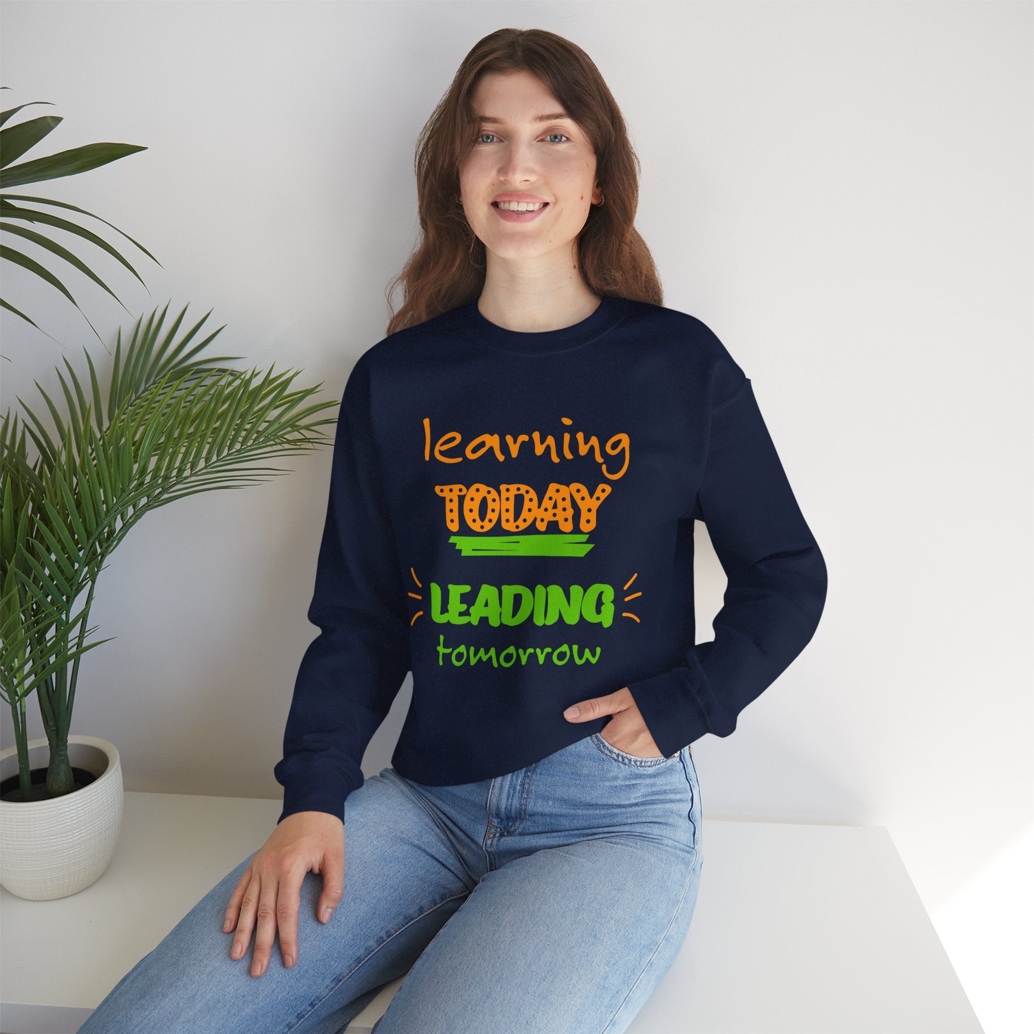 Inspirational Learning Sweatshirt, Motivational Crewneck, Education Apparel, Teacher Gift, Back to School Fashion