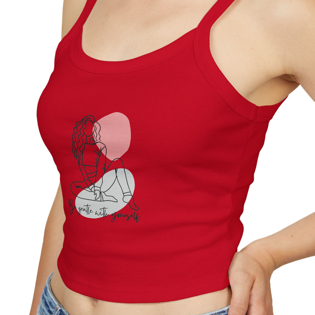 Stylish Women's Spaghetti Strap Tank Top - Body Positivity, Graphic Tank, Summer Wear, Casual Top, Everyday Apparel