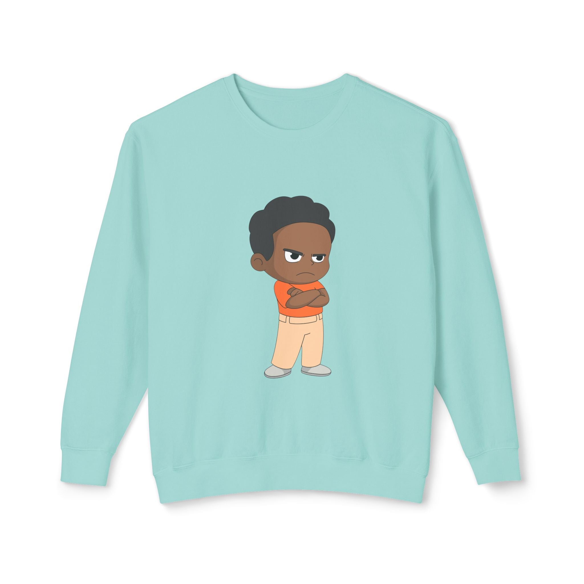 Playful Cartoon Crewneck Sweatshirt | Funny Lightweight Sweatshirt for Kids & Teens, Birthday Gift, Casualwear, Seasonal Comfort