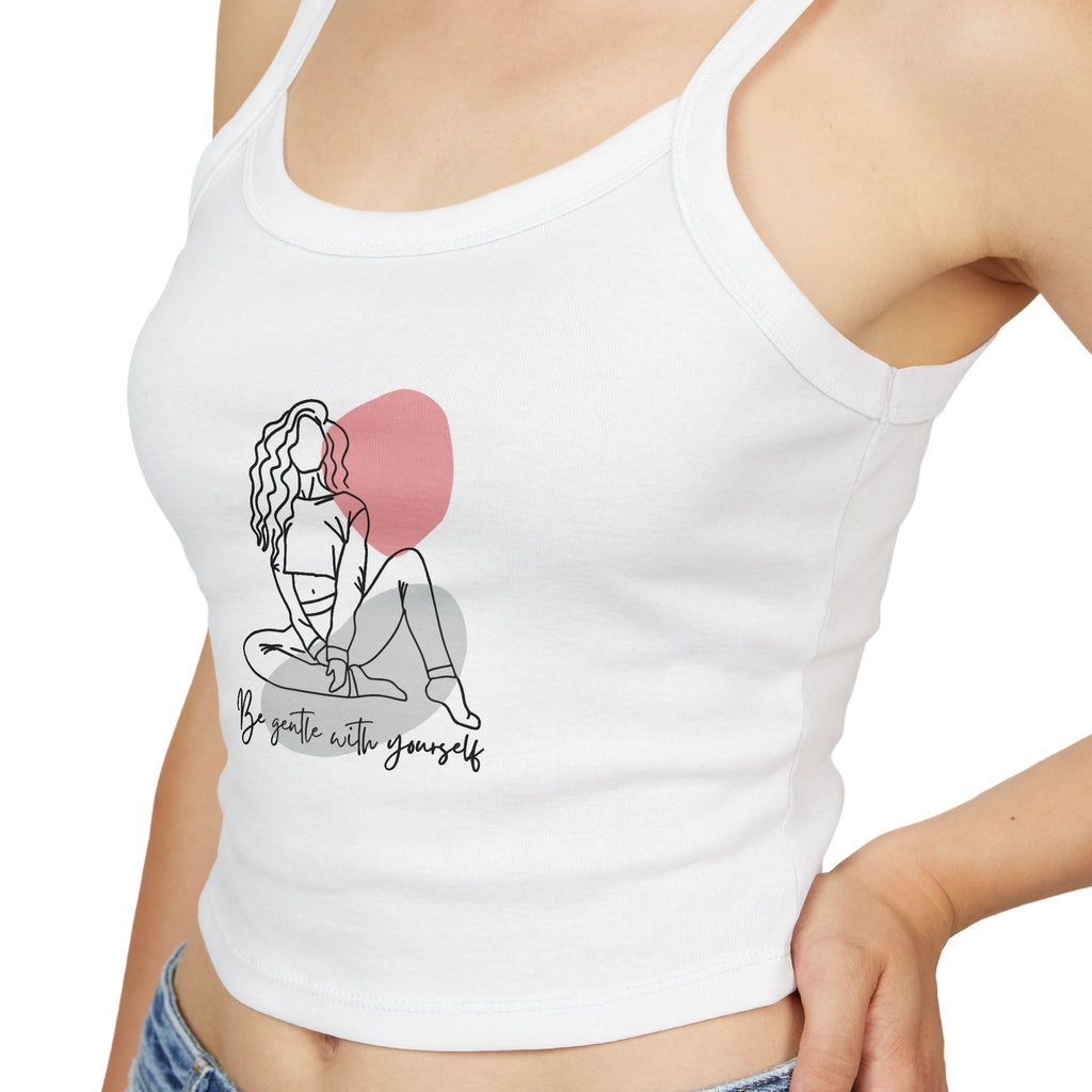 Stylish Women's Spaghetti Strap Tank Top - Body Positivity, Graphic Tank, Summer Wear, Casual Top, Everyday Apparel