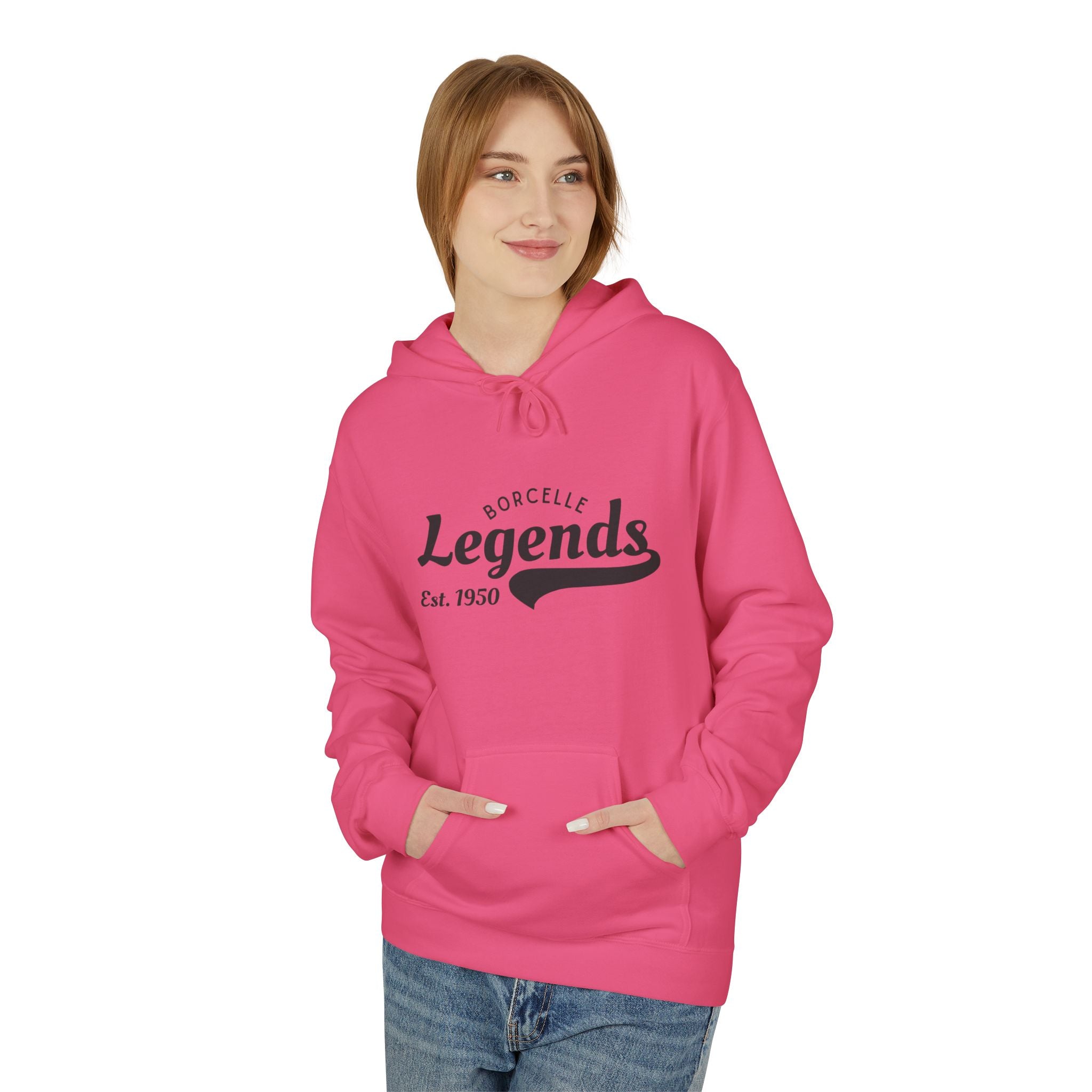 Retro Legends Fleece Hoodie, Cozy Unisex Sweatshirt, Perfect Gift for Sports Lovers, Casual Wear, Est. 1950