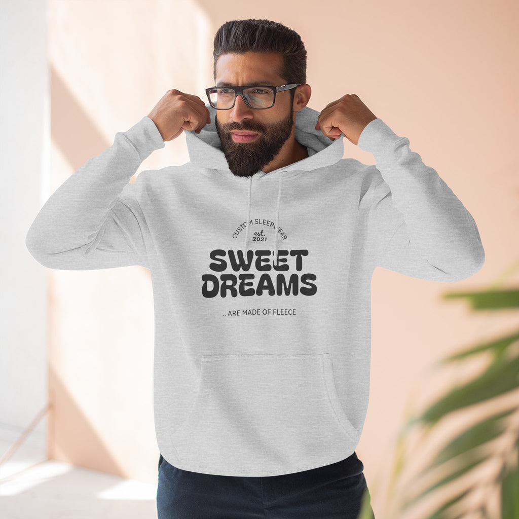 Cozy Sweet Dreams Hoodie, Fleece Pullover for Relaxation, Gift for Dreamers, Perfect for Sleepovers, Casual Wear