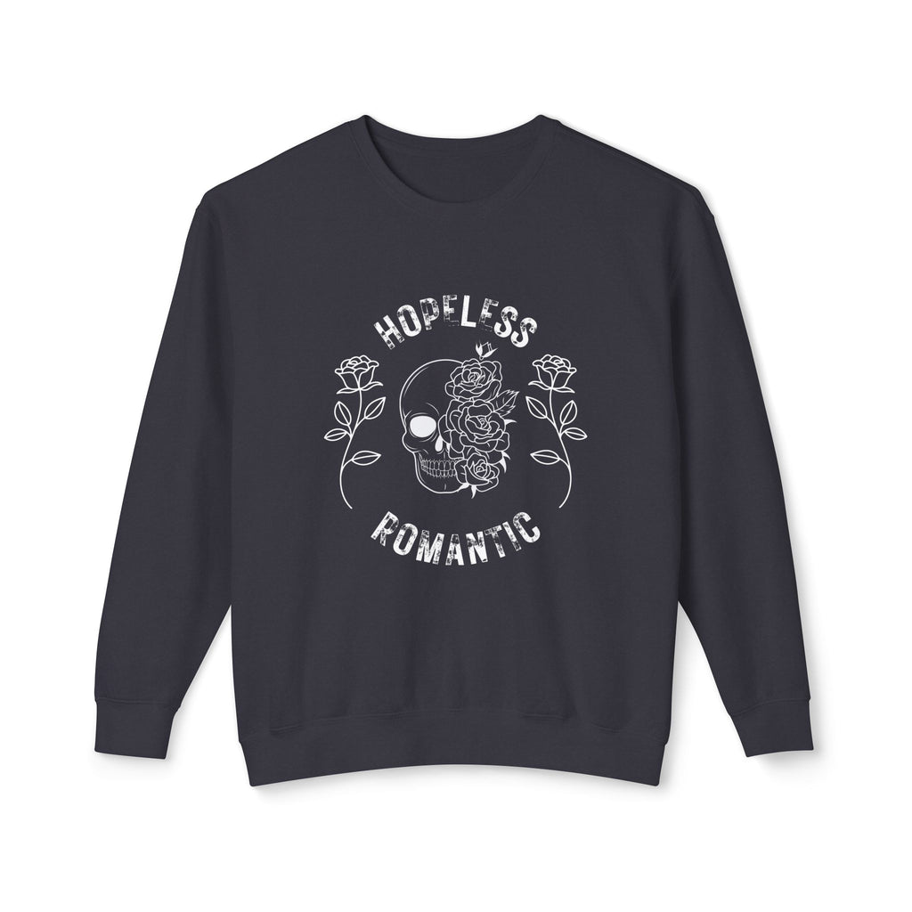 Hopeless Romantic Sweatshirt, Unisex Lightweight Crewneck Sweater, Cute Gift for Her, Fall Fashion, Casual Wear, Cozy Loungewear