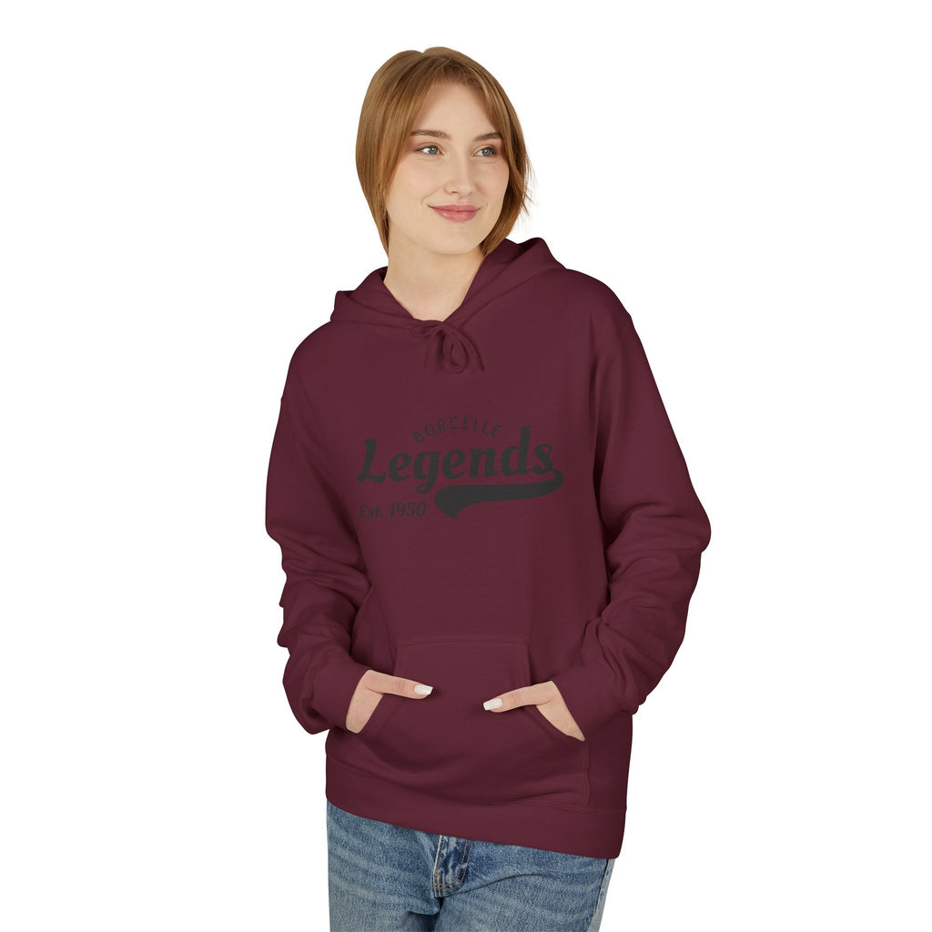 Retro Legends Fleece Hoodie, Cozy Unisex Sweatshirt, Perfect Gift for Sports Lovers, Casual Wear, Est. 1950