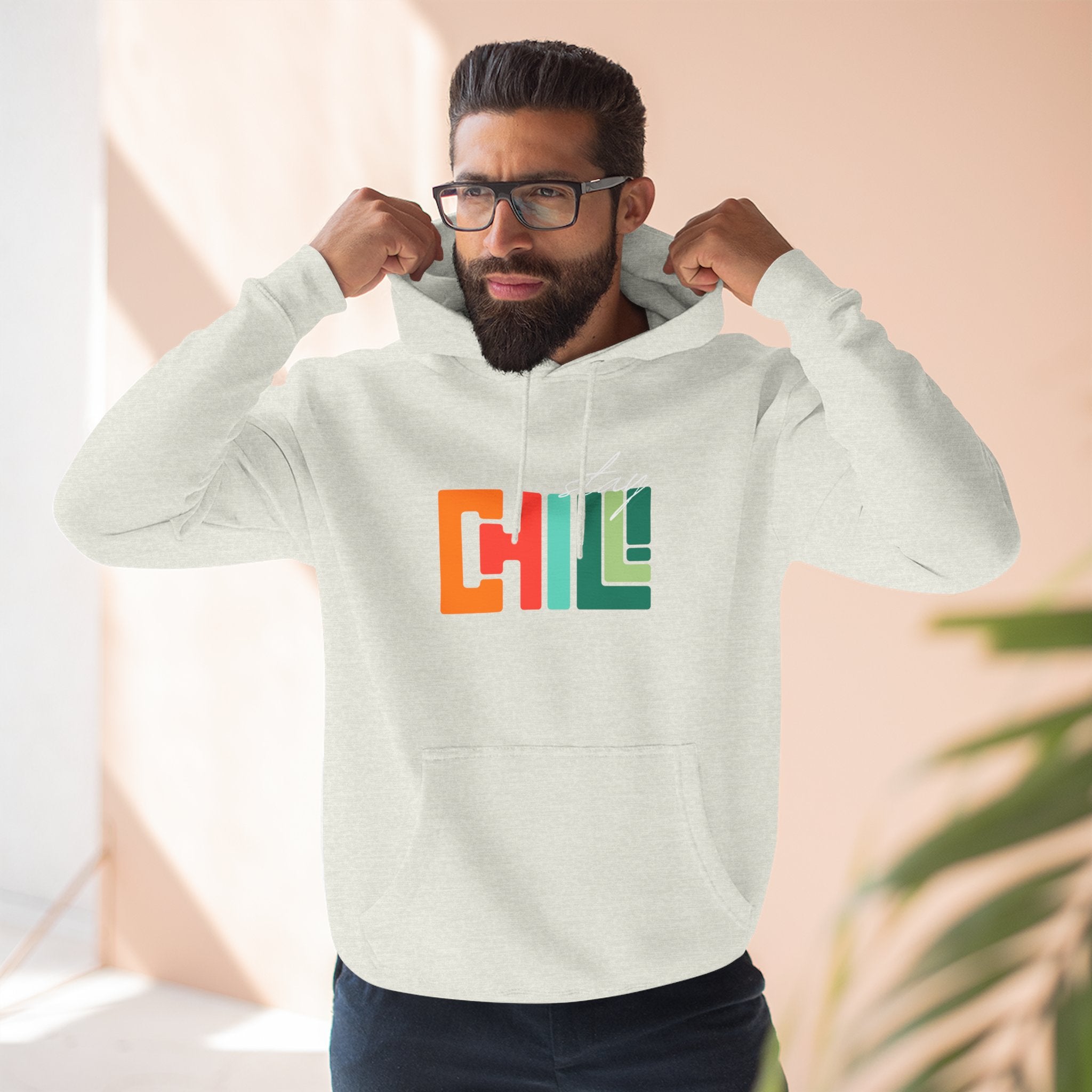 Chill Vibes Three-Panel Fleece Hoodie | Cozy Sweatshirt for Relaxation, Perfect for Gifts, Fashion, and Casual Wear