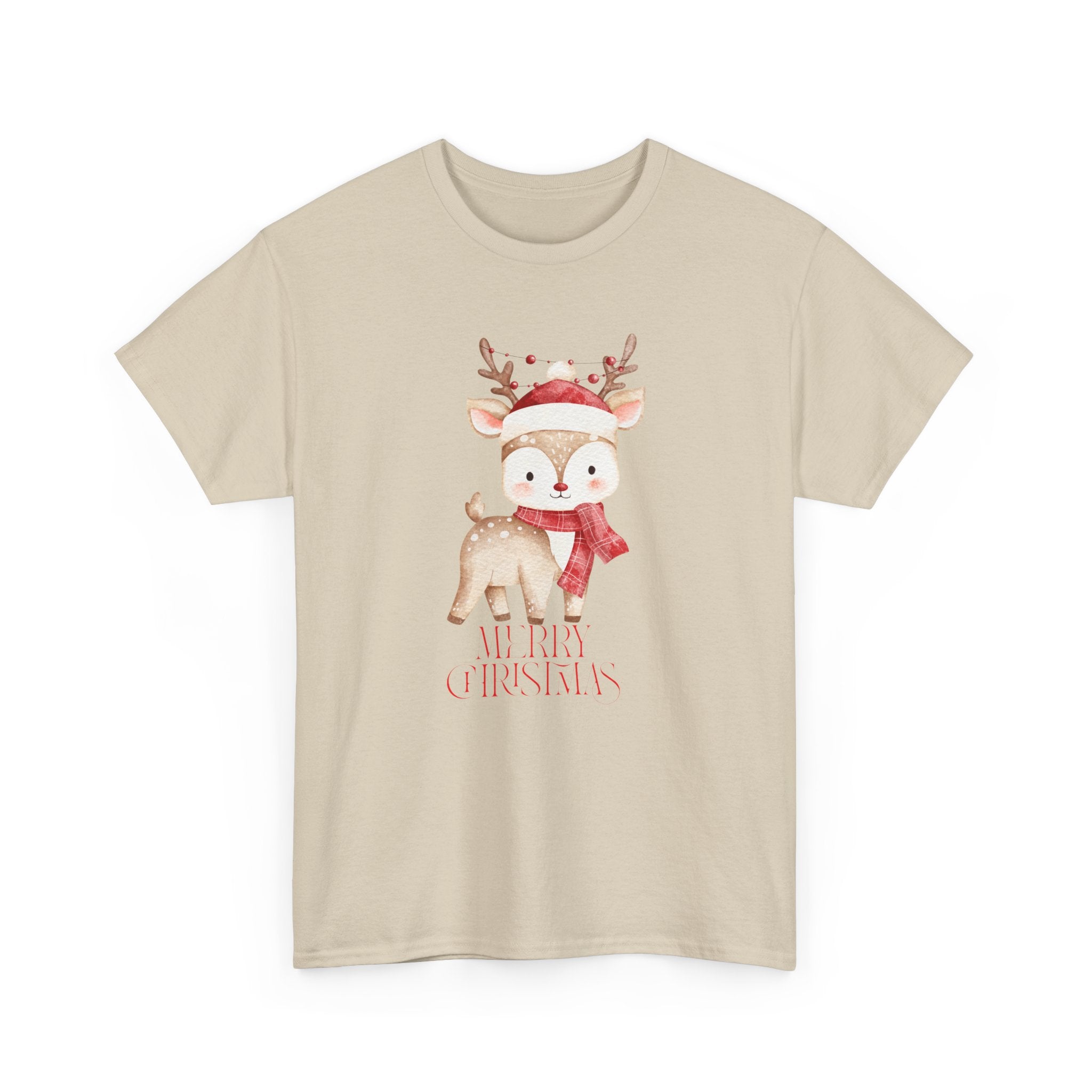 Kids' Cute Reindeer Christmas Tee – Merry Christmas Woodland Holiday Shirt