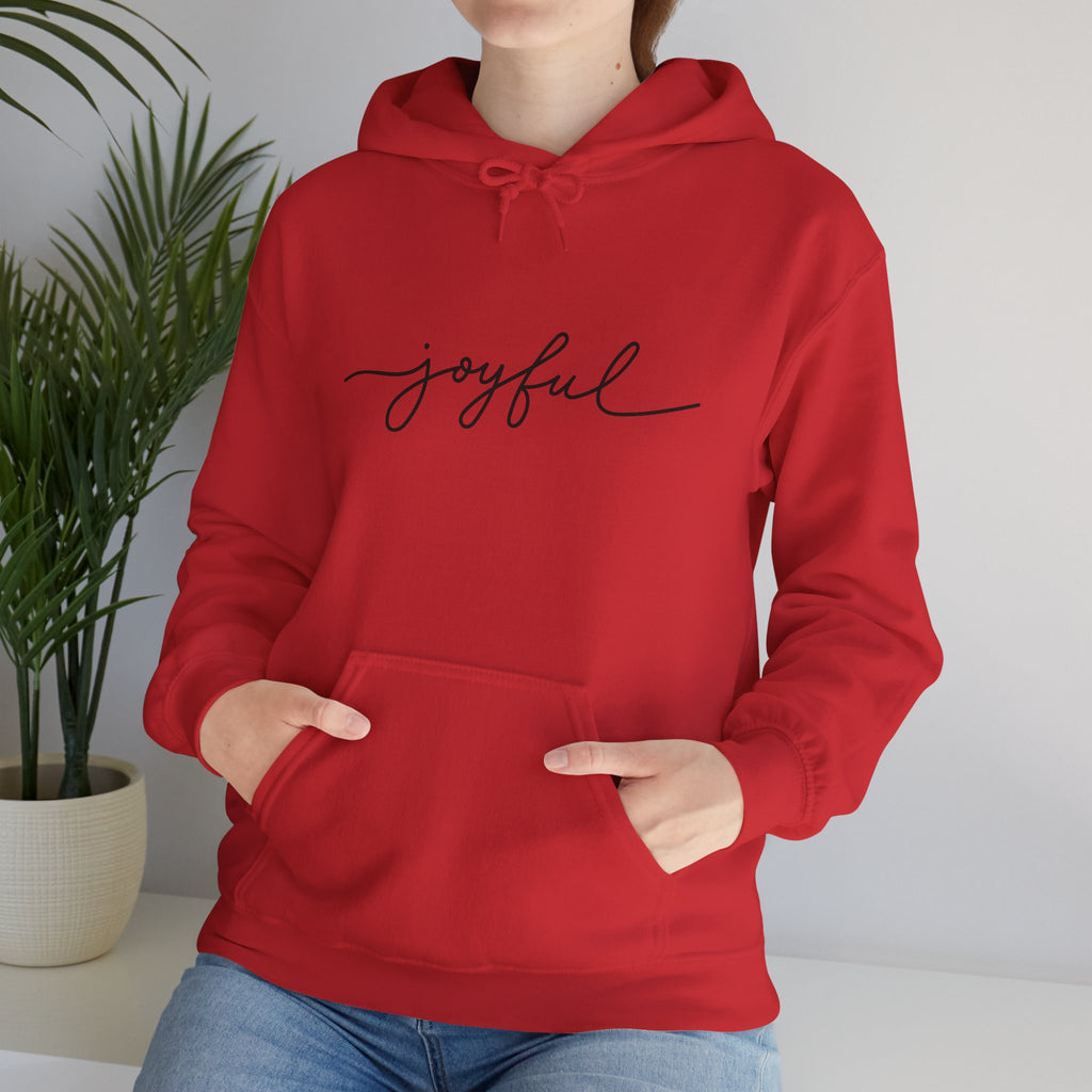 Joyful Hoodie for Comfort and Cheer, Unisex Sweatshirt for Gifts, Everyday Wear, Cozy Handmade Apparel, Celebration Outfit, Relaxed Style