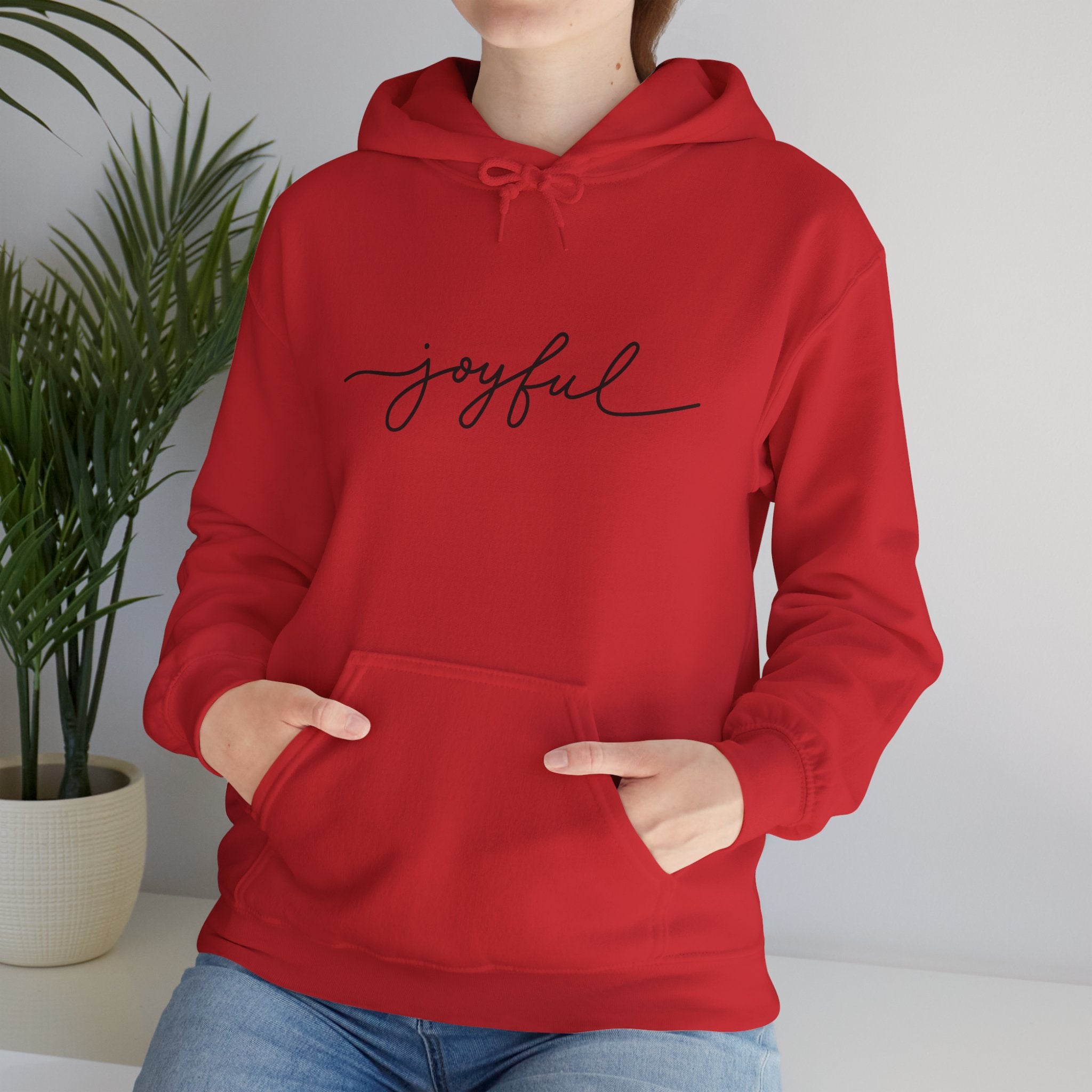 Joyful Hoodie for Comfort and Cheer, Unisex Sweatshirt for Gifts, Everyday Wear, Cozy Handmade Apparel, Celebration Outfit, Relaxed Style