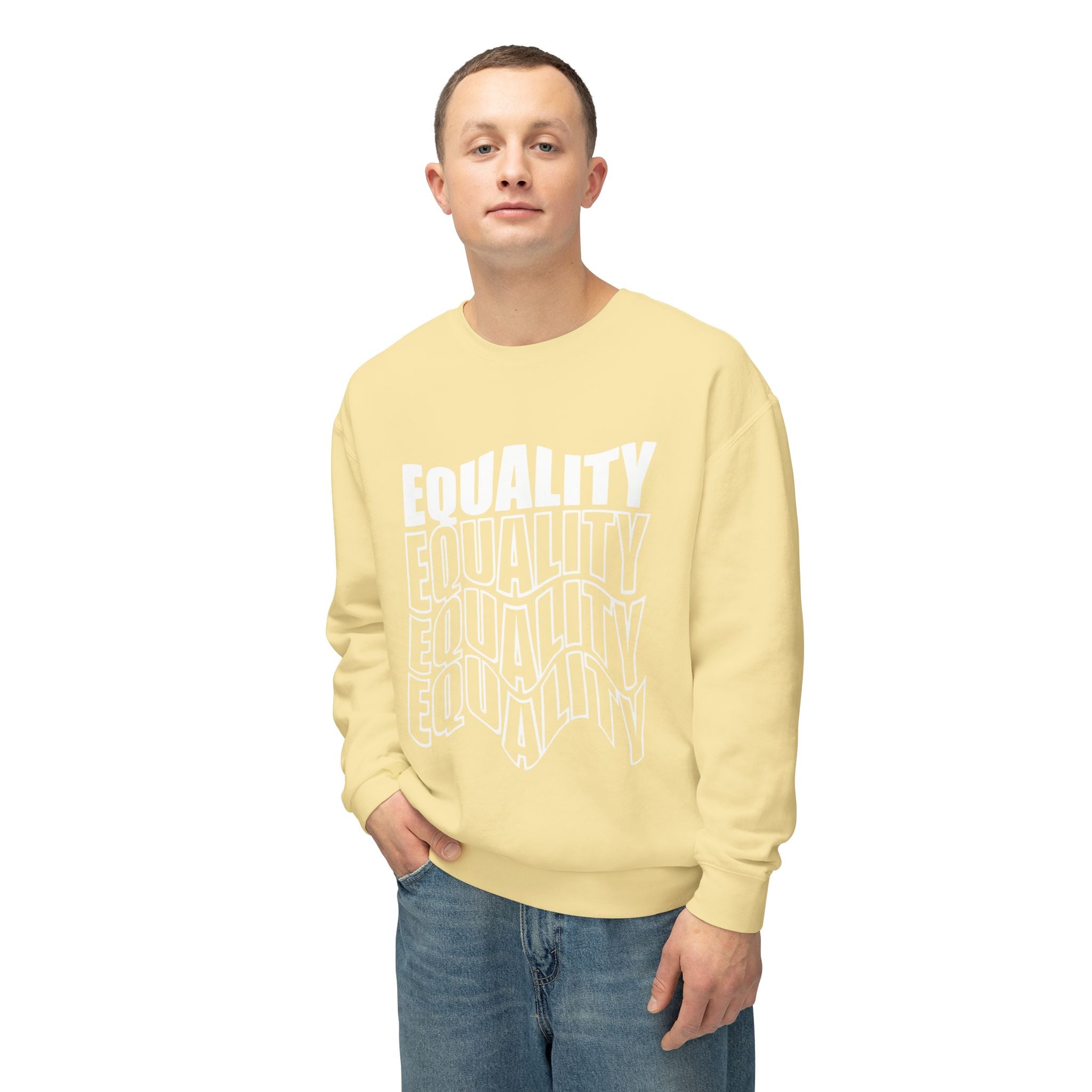 Equality Crewneck Sweatshirt | Unisex Lightweight Pullover, Casual Wear, Equality Message, Gift for Activists, Everyday Comfort