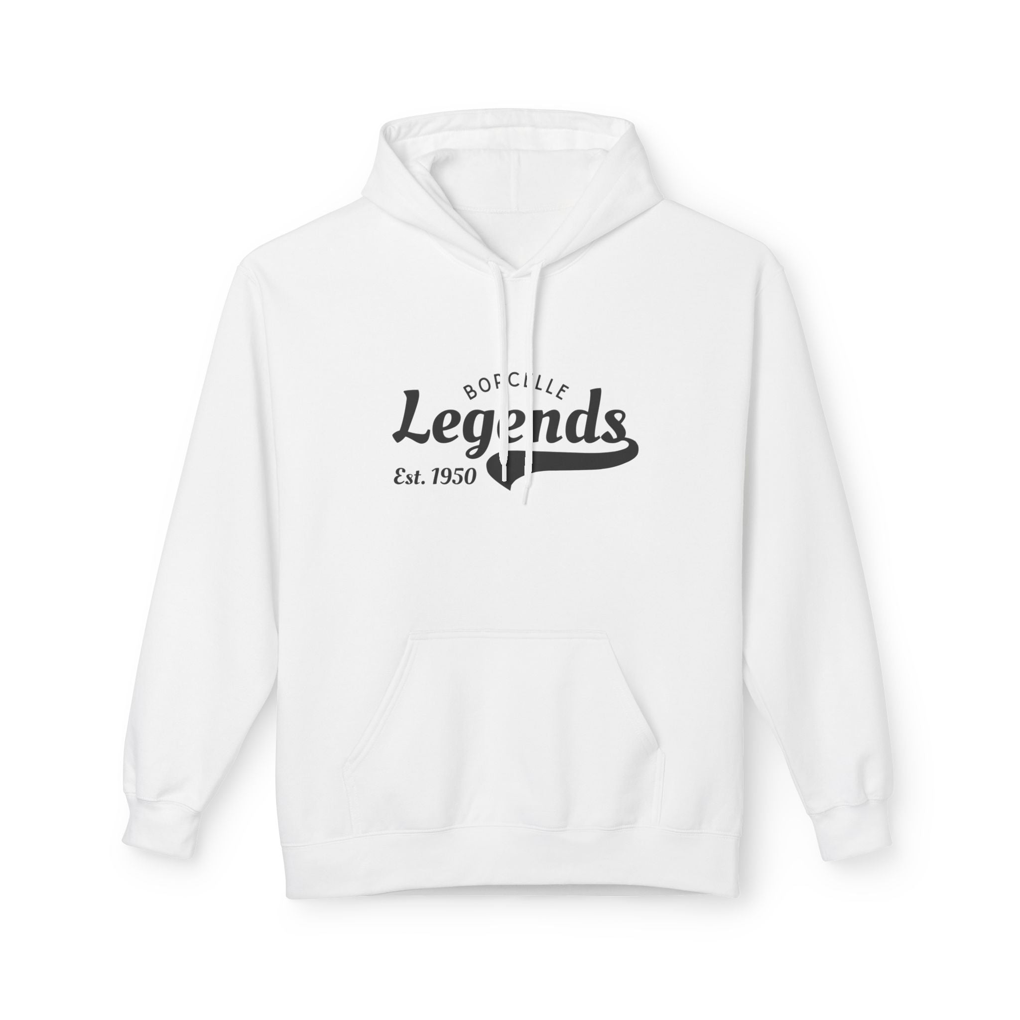 Retro Legends Fleece Hoodie, Cozy Unisex Sweatshirt, Perfect Gift for Sports Lovers, Casual Wear, Est. 1950