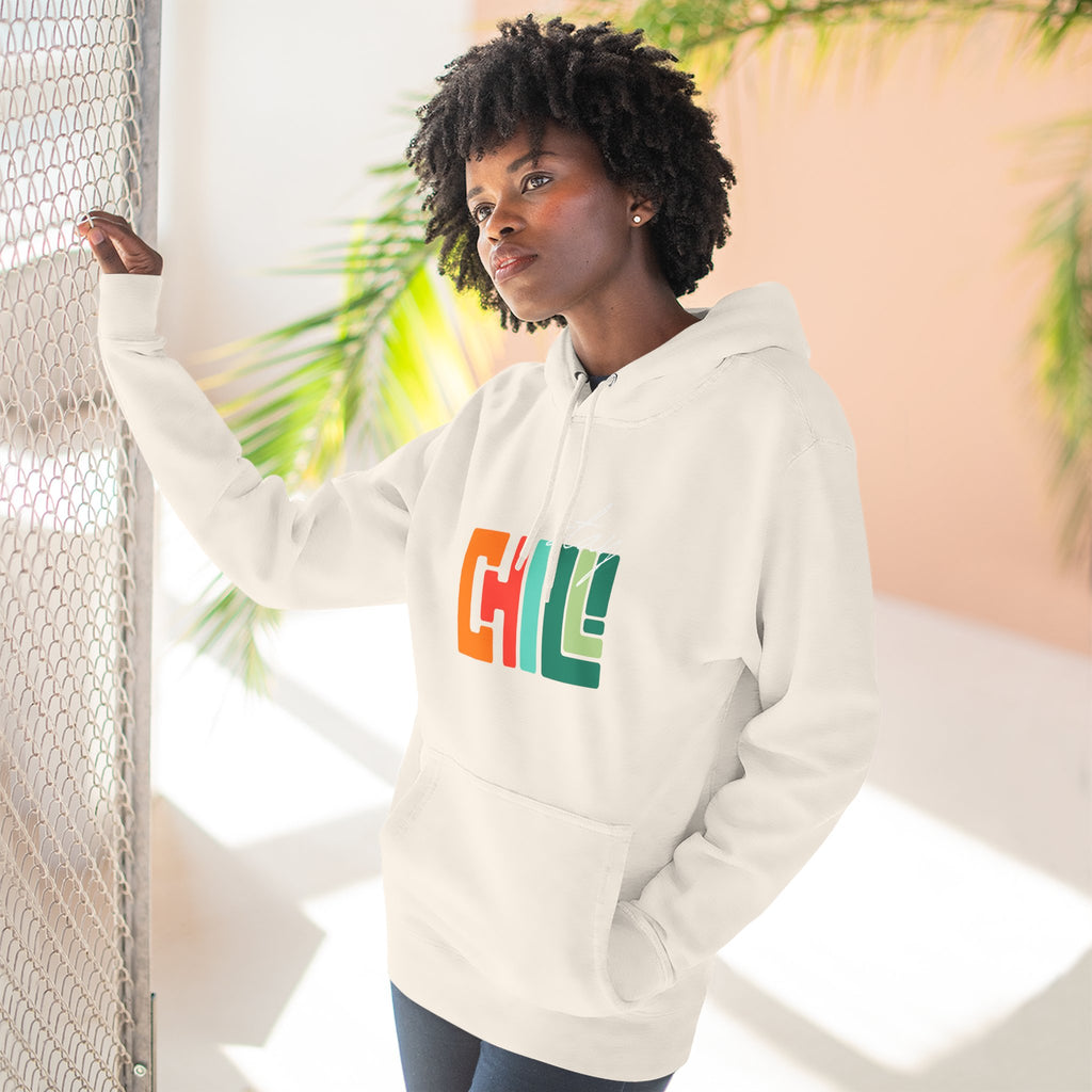 Chill Vibes Three-Panel Fleece Hoodie | Cozy Sweatshirt for Relaxation, Perfect for Gifts, Fashion, and Casual Wear