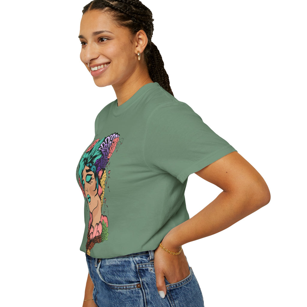 Floral Fantasy T-Shirt | Artistic Graphic Tee for Nature Lovers, Unique Gift, Casual Wear, Eco-Friendly Fashion