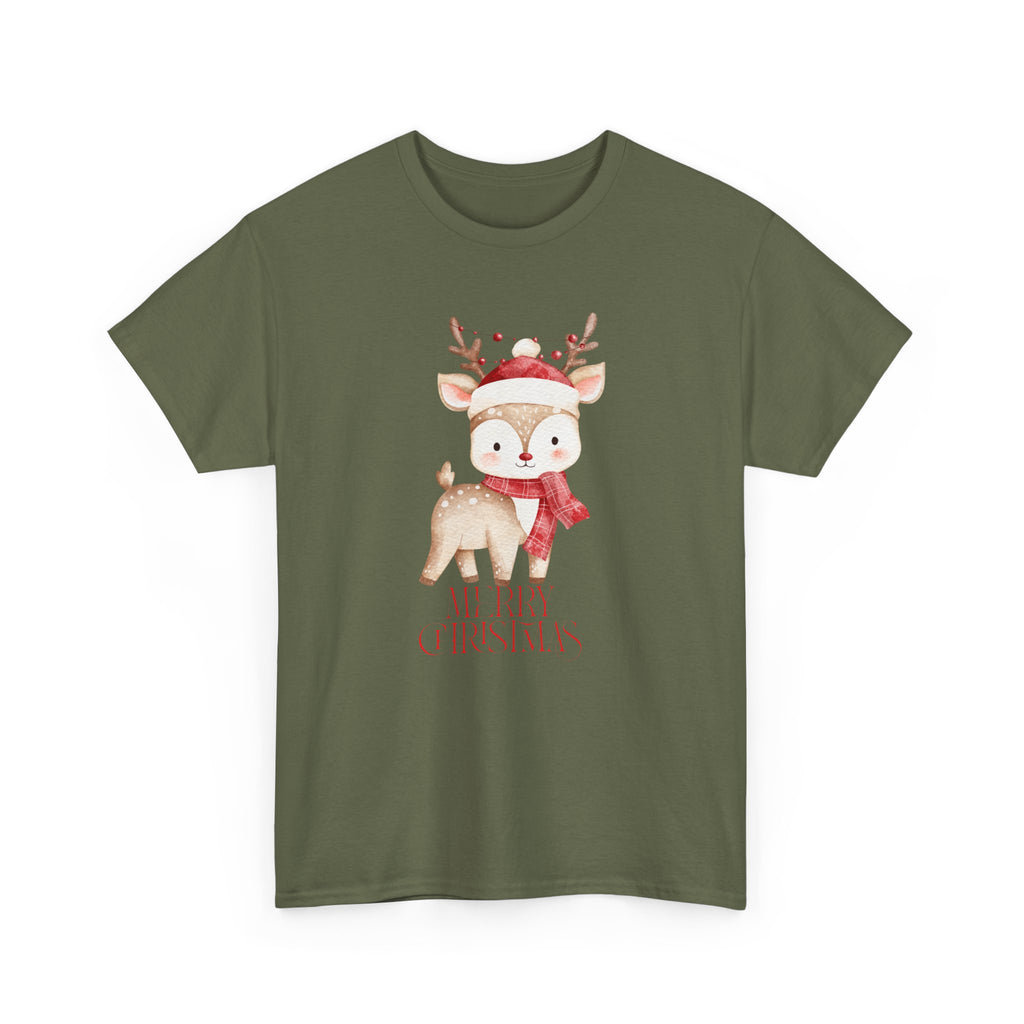 Kids' Cute Reindeer Christmas Tee – Merry Christmas Woodland Holiday Shirt