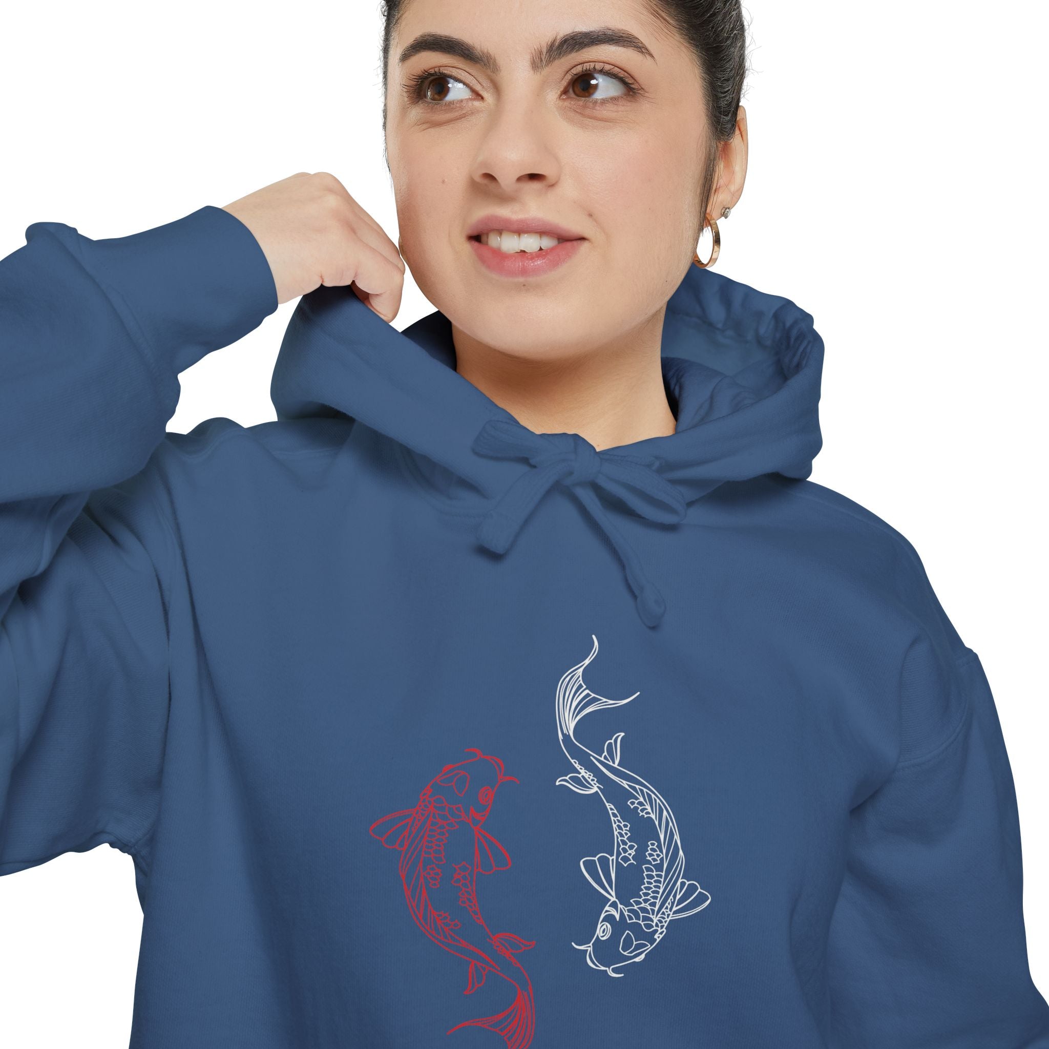 Charming Mermaid Garment-Dyed Hoodie - Cozy Unisex Fashion for Beach Lovers, Casual Wear, Gift Ideas for Ocean Lovers, Summer Chill