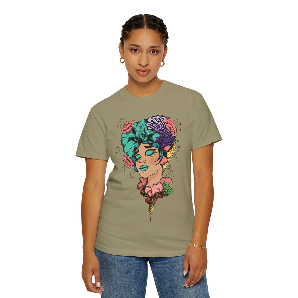 Floral Fantasy T-Shirt | Artistic Graphic Tee for Nature Lovers, Unique Gift, Casual Wear, Eco-Friendly Fashion