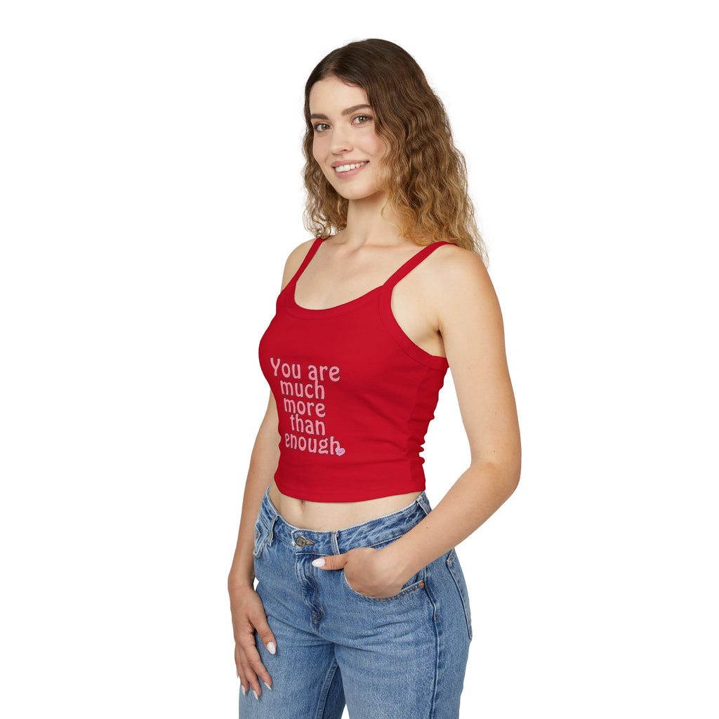 Empowering Women's Spaghetti Strap Tank Top, Motivational Crop Top, Summer Fashion, Gift for Her, Positive Affirmation Shirt, [...]
