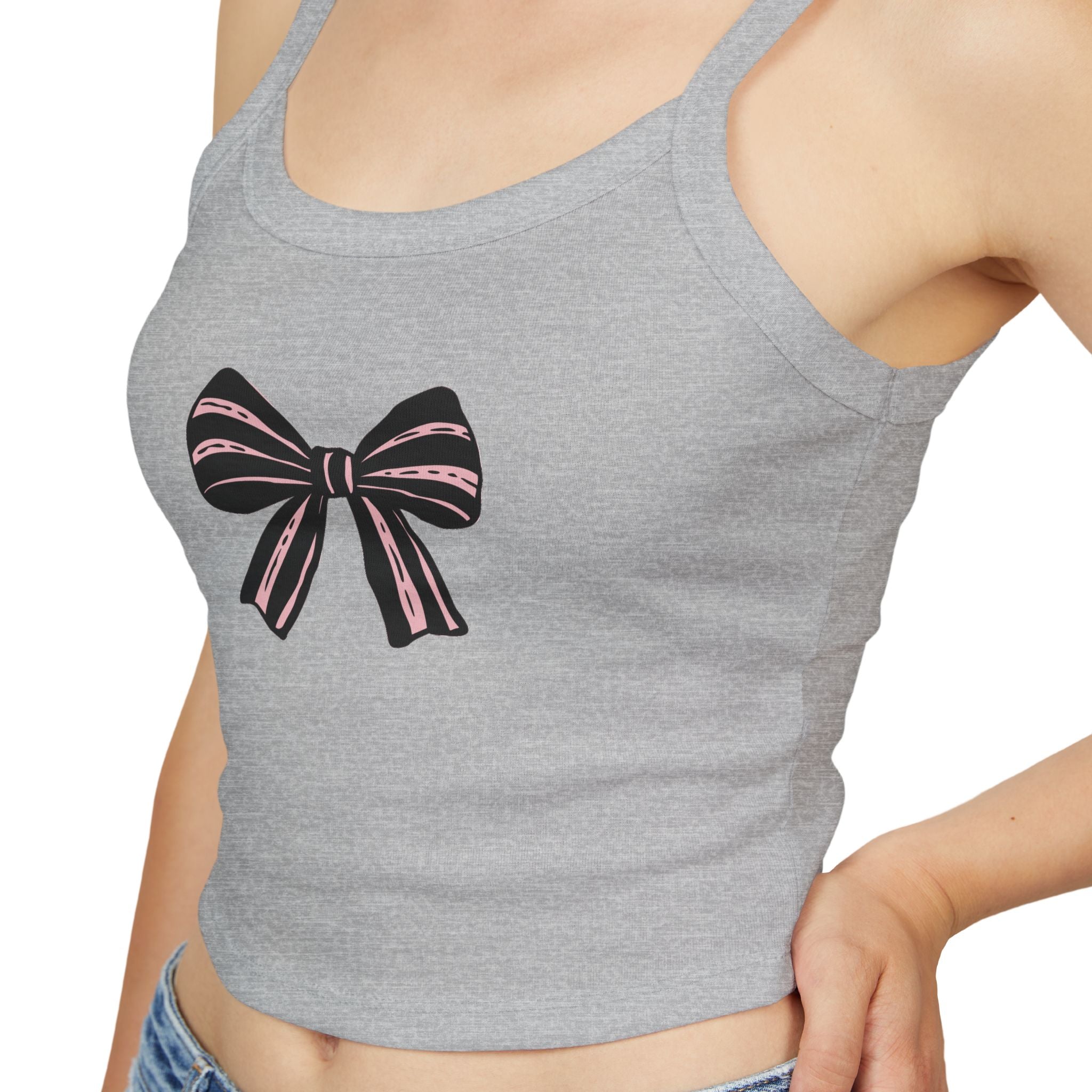 Chic Bow Design Women's Spaghetti Strap Tank Top, Casual Summer Top, Lightweight Sleepwear, Stylish Layering Piece, Gifts for Her, [...]