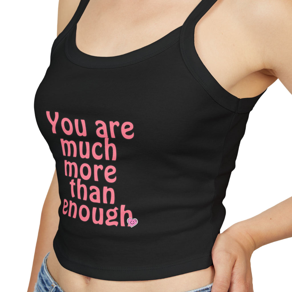 Empowering Women's Spaghetti Strap Tank Top, Motivational Crop Top, Summer Fashion, Gift for Her, Positive Affirmation Shirt, [...]