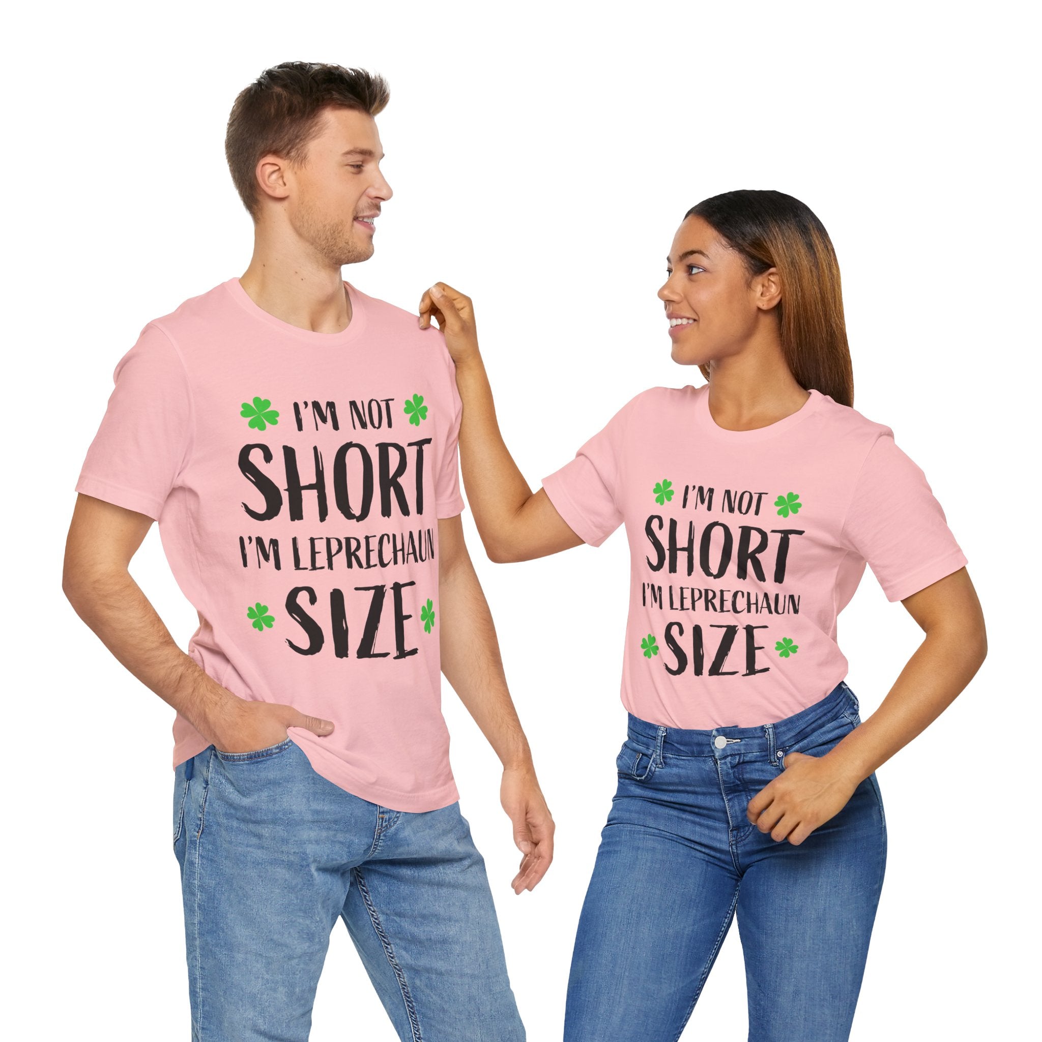 St. Patrick's Day Tee, Leprechaun Size Shirt, Unisex Graphic Tee, Funny Irish T-shirt, Short Stature Humor Apparel