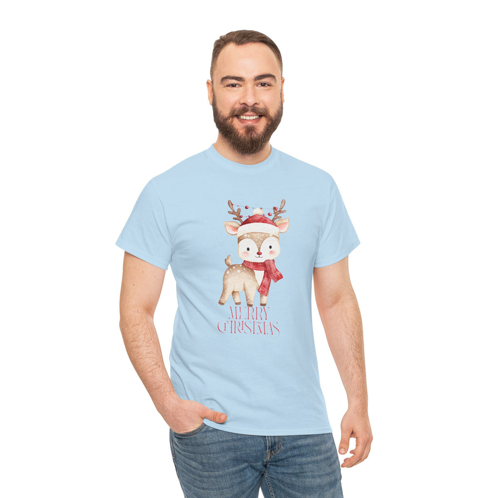 Kids' Cute Reindeer Christmas Tee – Merry Christmas Woodland Holiday Shirt