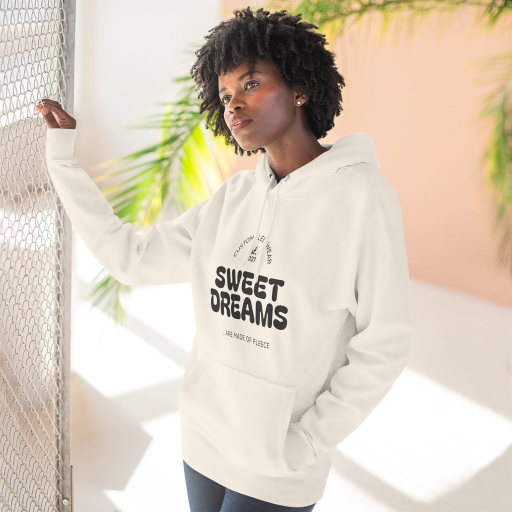 Cozy Sweet Dreams Hoodie, Fleece Pullover for Relaxation, Gift for Dreamers, Perfect for Sleepovers, Casual Wear
