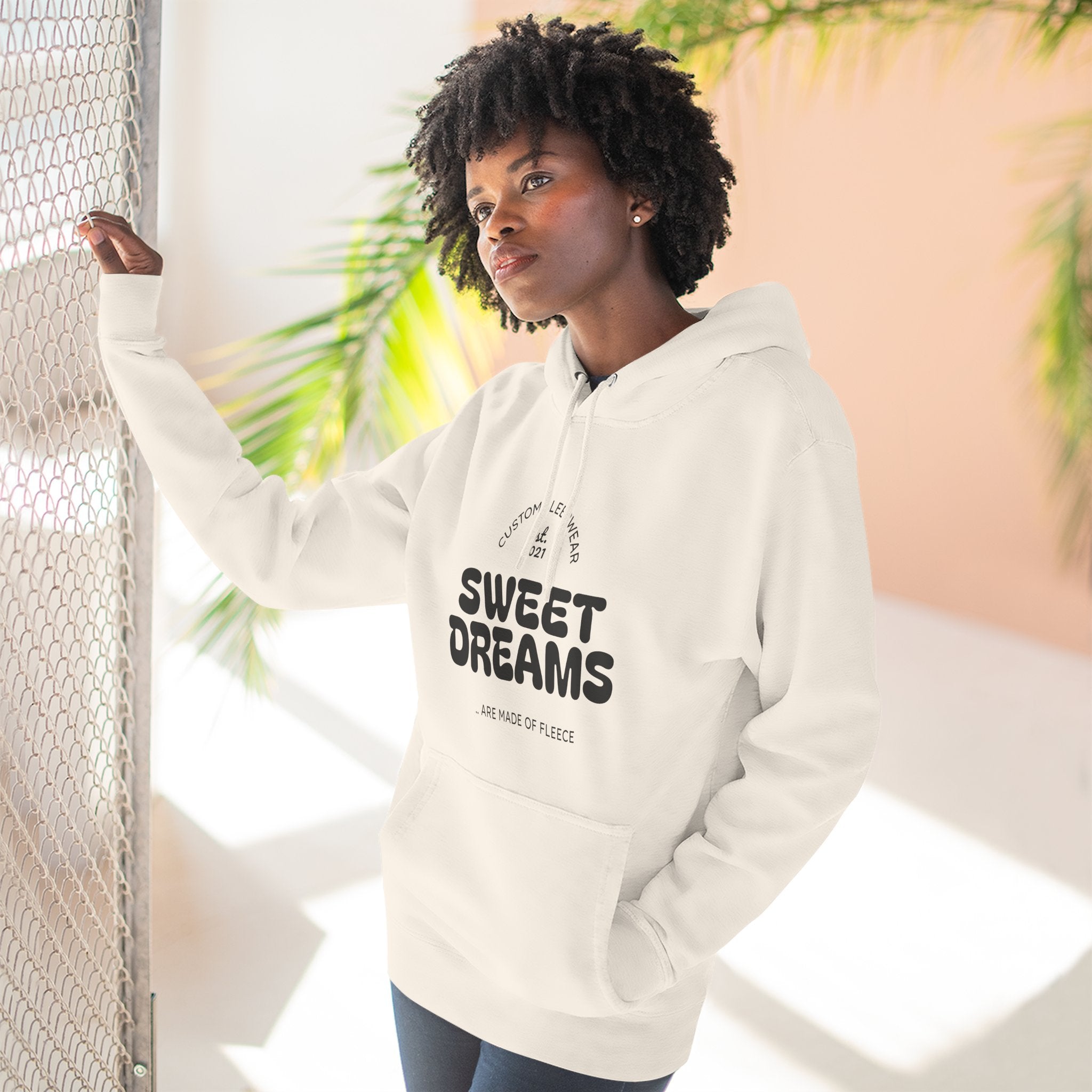 Cozy Sweet Dreams Hoodie, Fleece Pullover for Relaxation, Gift for Dreamers, Perfect for Sleepovers, Casual Wear