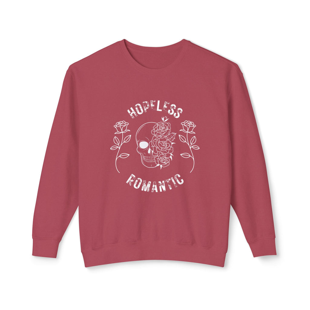 Hopeless Romantic Sweatshirt, Unisex Lightweight Crewneck Sweater, Cute Gift for Her, Fall Fashion, Casual Wear, Cozy Loungewear