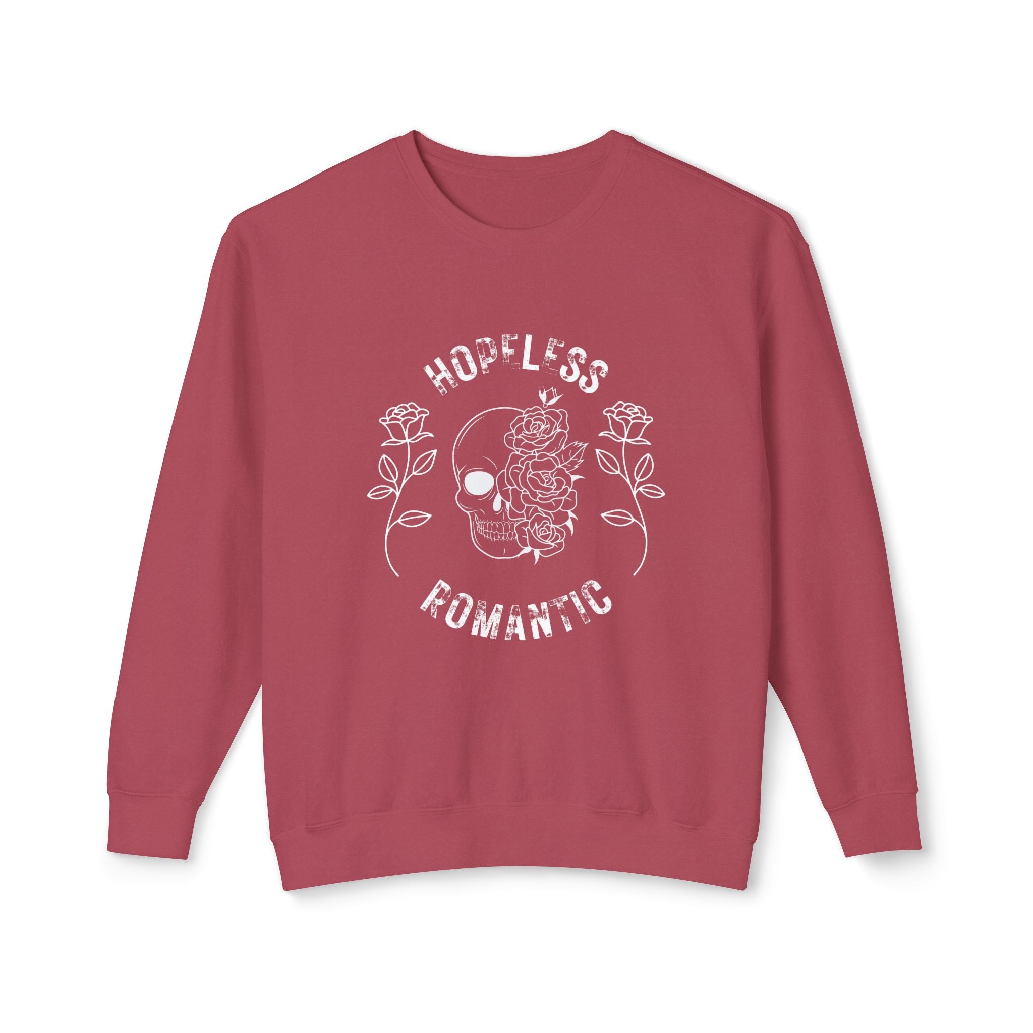 Hopeless Romantic Sweatshirt, Unisex Lightweight Crewneck Sweater, Cute Gift for Her, Fall Fashion, Casual Wear, Cozy Loungewear