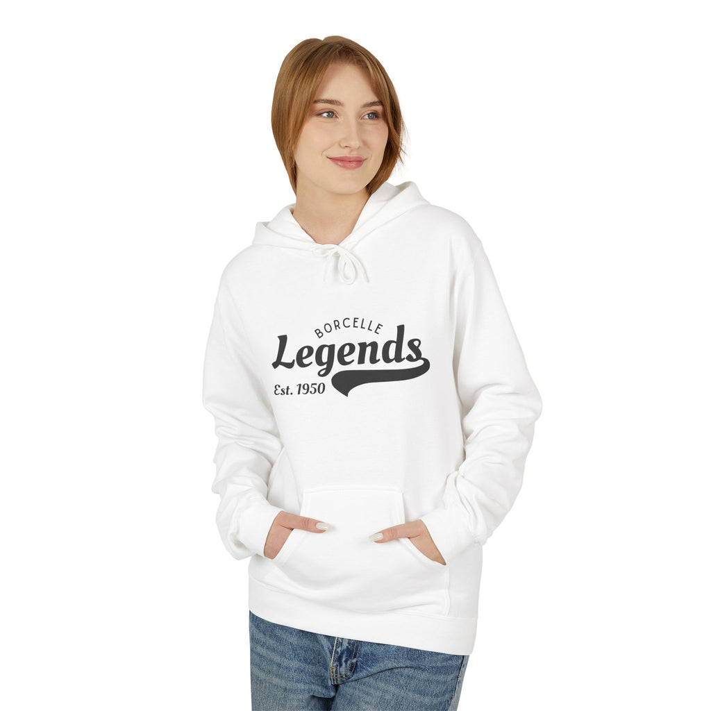 Retro Legends Fleece Hoodie, Cozy Unisex Sweatshirt, Perfect Gift for Sports Lovers, Casual Wear, Est. 1950