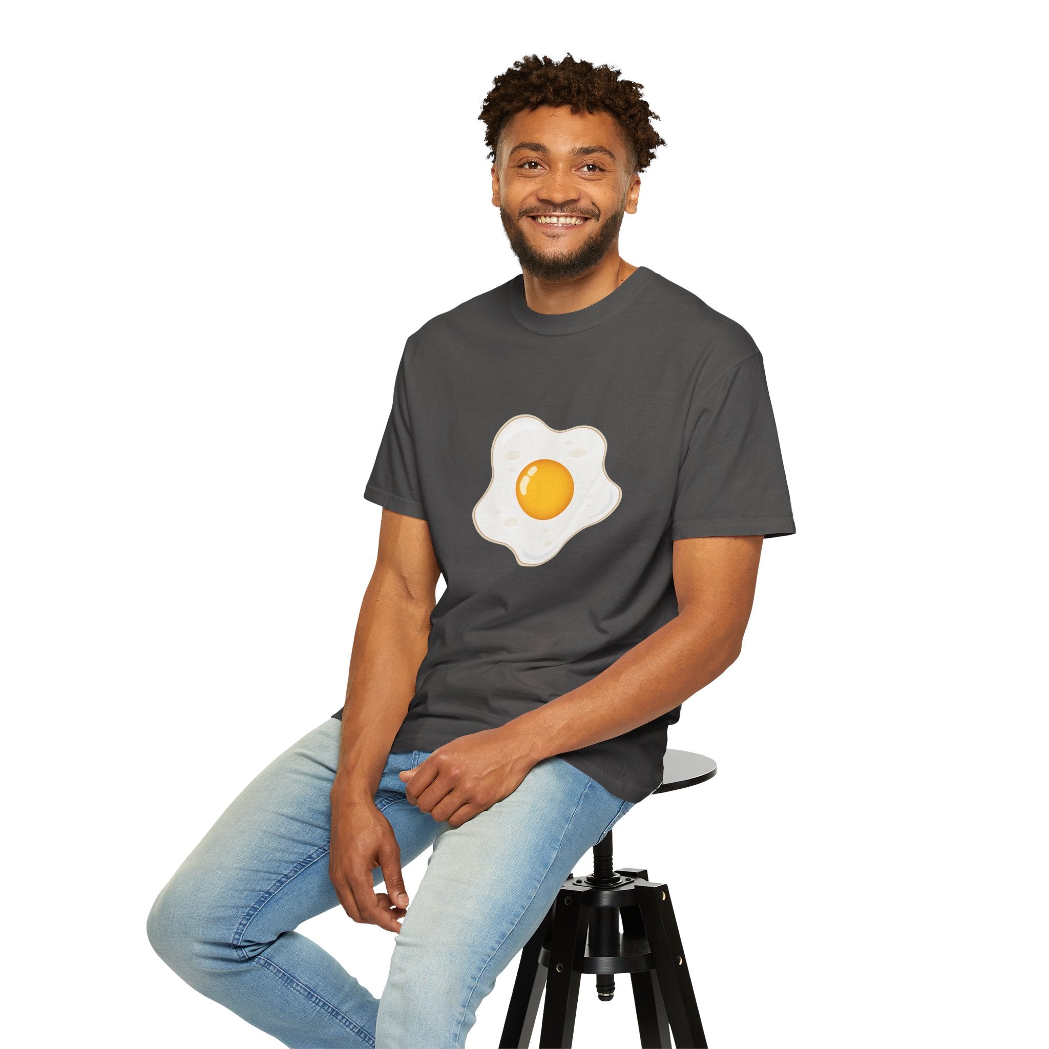Whimsical Egg Graphic T-Shirt, Funny Food Tee, Breakfast Lover Gift, Unisex Tee for Foodies, Cute Egg Design Shirt