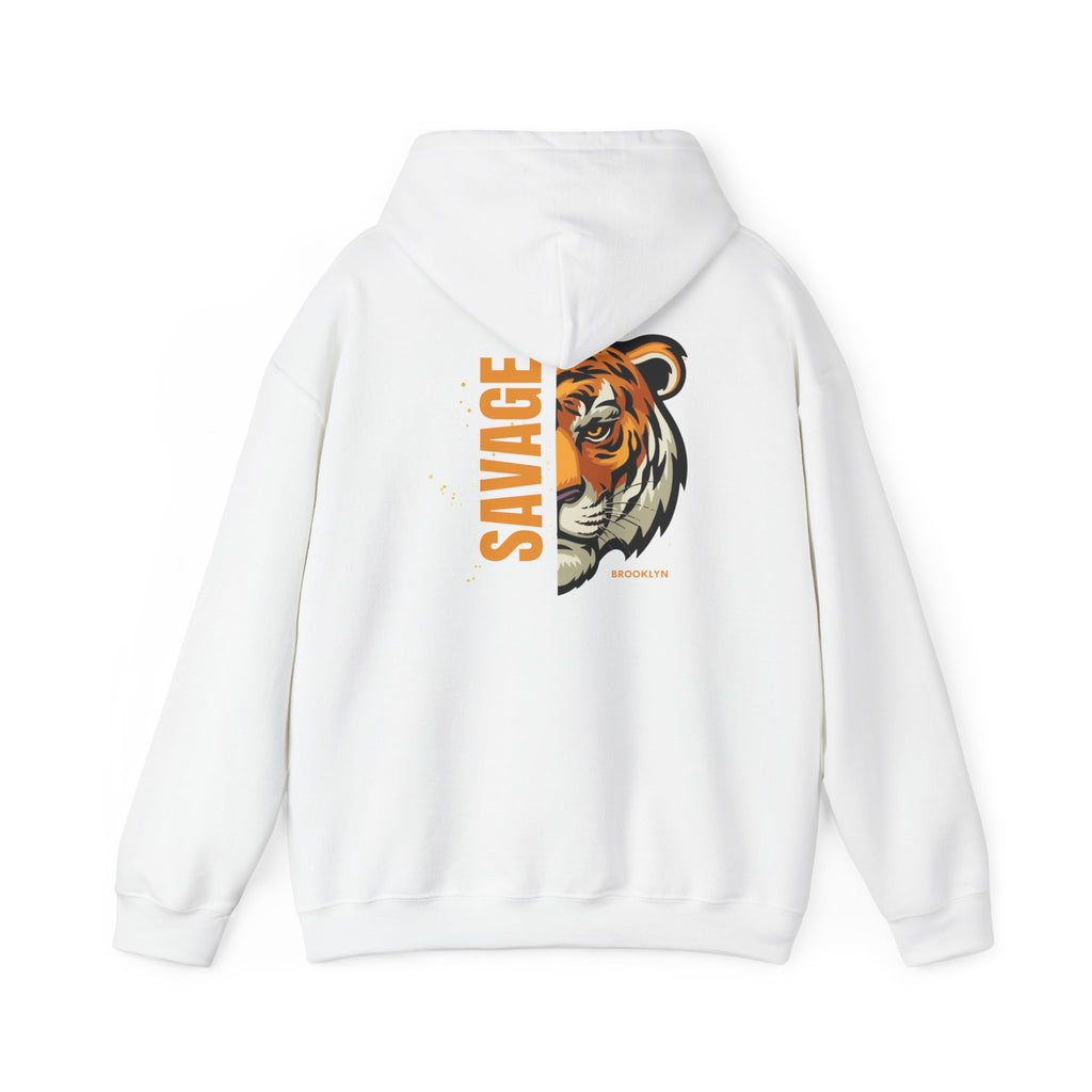 Savage Tiger Unisex Hoodie, Vintage Sweatshirt, Animal Lovers Apparel, Gift for Him/Her, Casual Streetwear, Cozy Layering