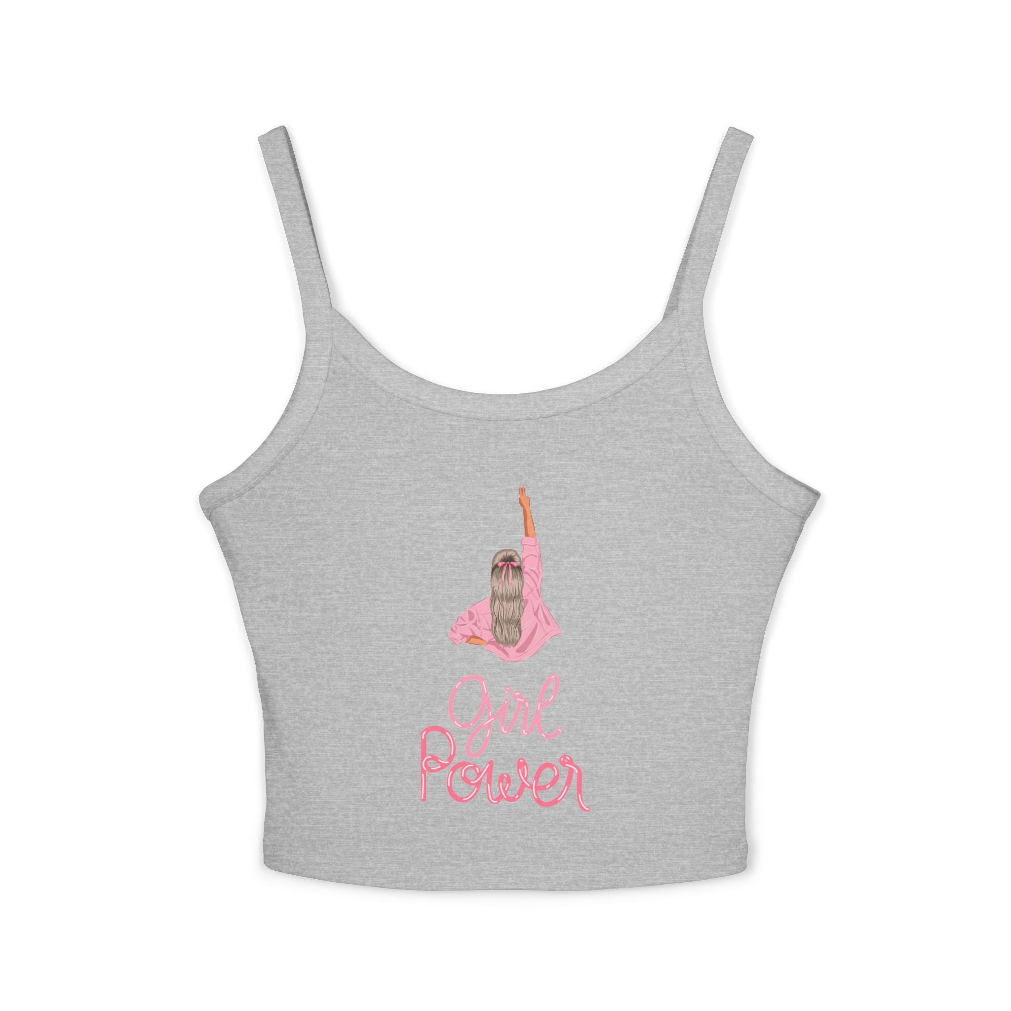 Empowering Women's Spaghetti Strap Tank Top - Girl Power Graphic, Summer Wear, Casual Style, Gift for Her, Feminism Fashion