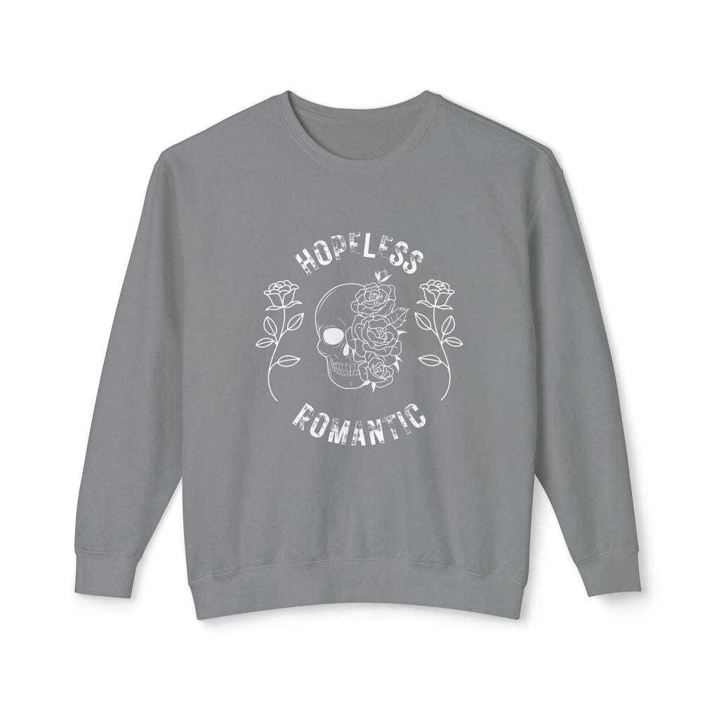 Hopeless Romantic Sweatshirt, Unisex Lightweight Crewneck Sweater, Cute Gift for Her, Fall Fashion, Casual Wear, Cozy Loungewear