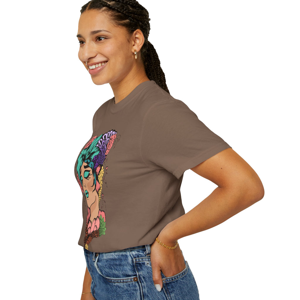 Floral Fantasy T-Shirt | Artistic Graphic Tee for Nature Lovers, Unique Gift, Casual Wear, Eco-Friendly Fashion