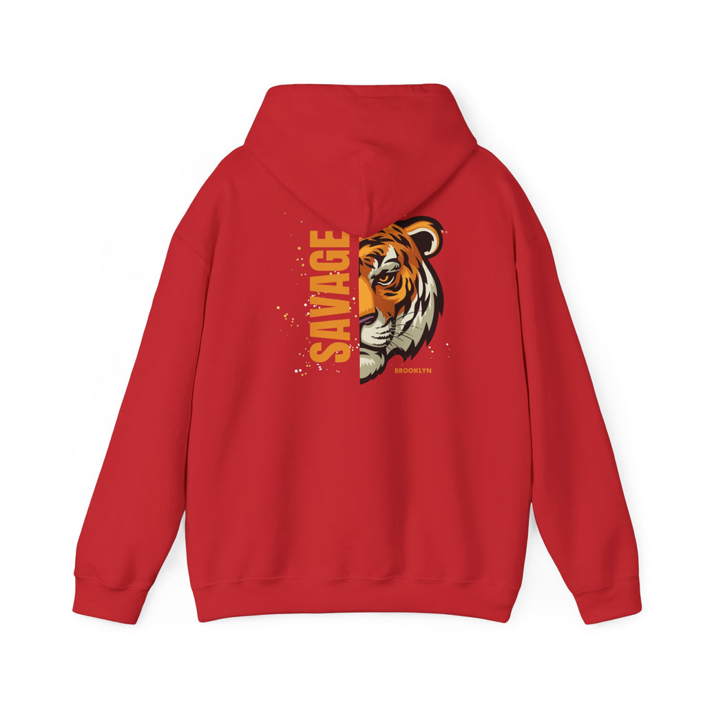 Savage Tiger Unisex Hoodie, Vintage Sweatshirt, Animal Lovers Apparel, Gift for Him/Her, Casual Streetwear, Cozy Layering
