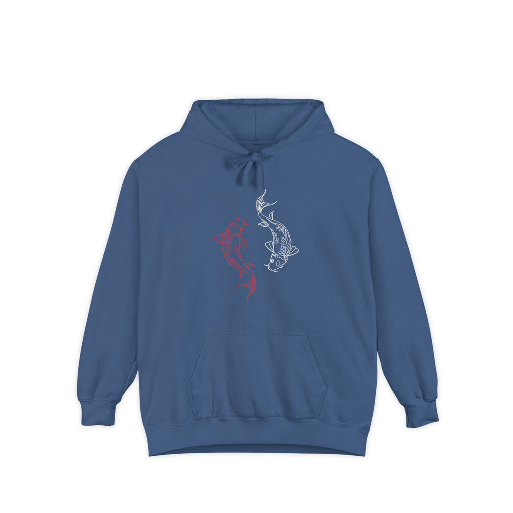 Charming Mermaid Garment-Dyed Hoodie - Cozy Unisex Fashion for Beach Lovers, Casual Wear, Gift Ideas for Ocean Lovers, Summer Chill