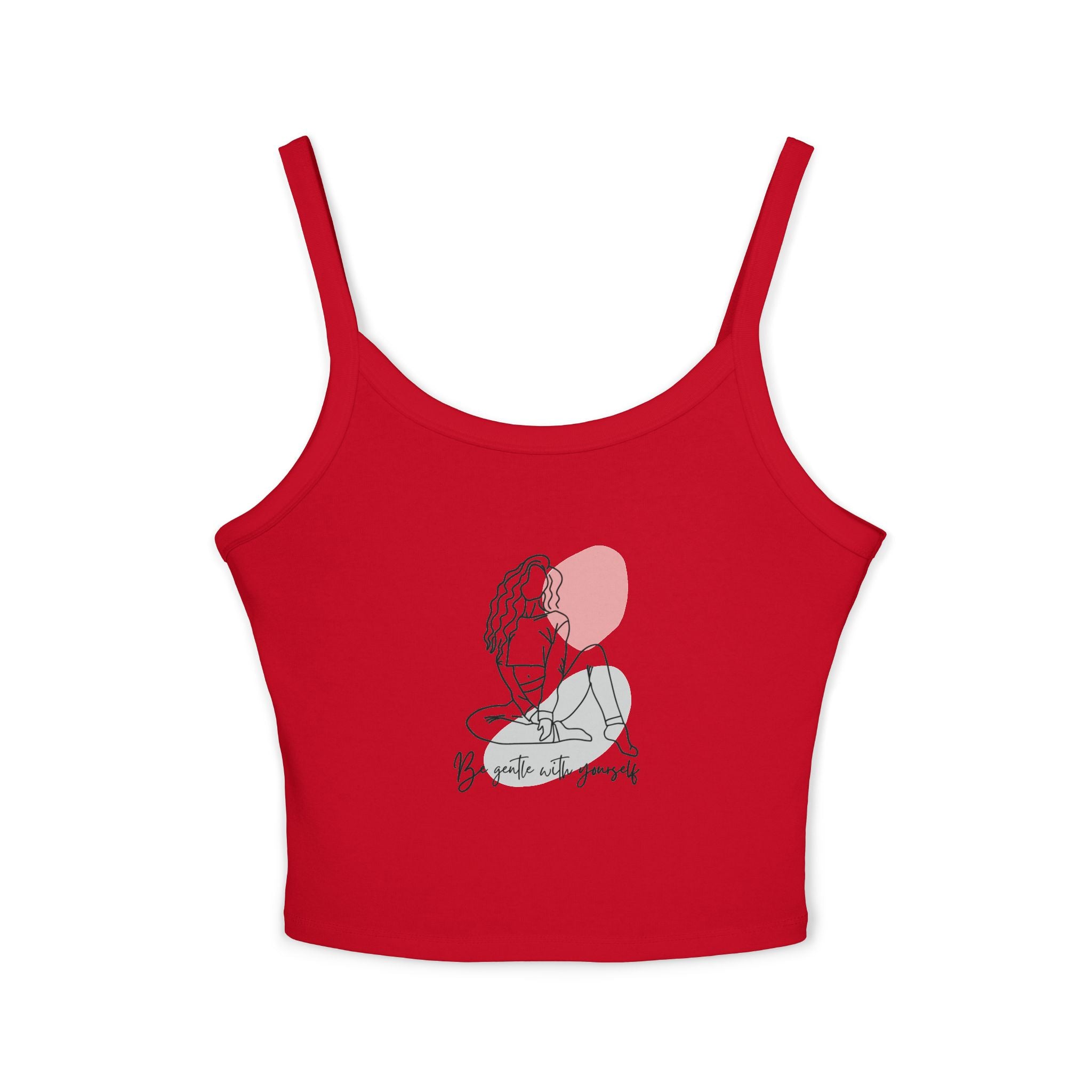 Stylish Women's Spaghetti Strap Tank Top - Body Positivity, Graphic Tank, Summer Wear, Casual Top, Everyday Apparel