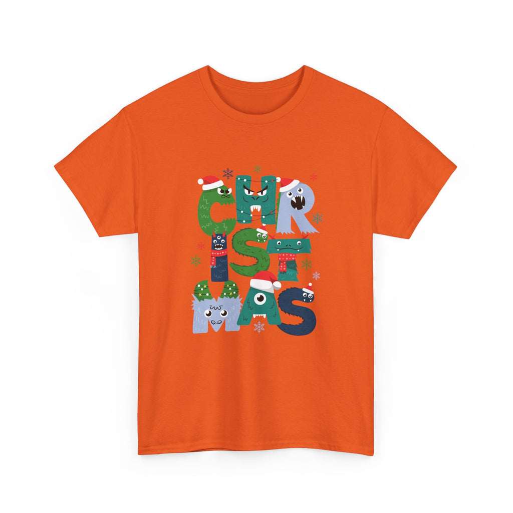 Christmas Graphic Tee — Cute Holiday "CHRISTMAS" Lettering T‑Shirt