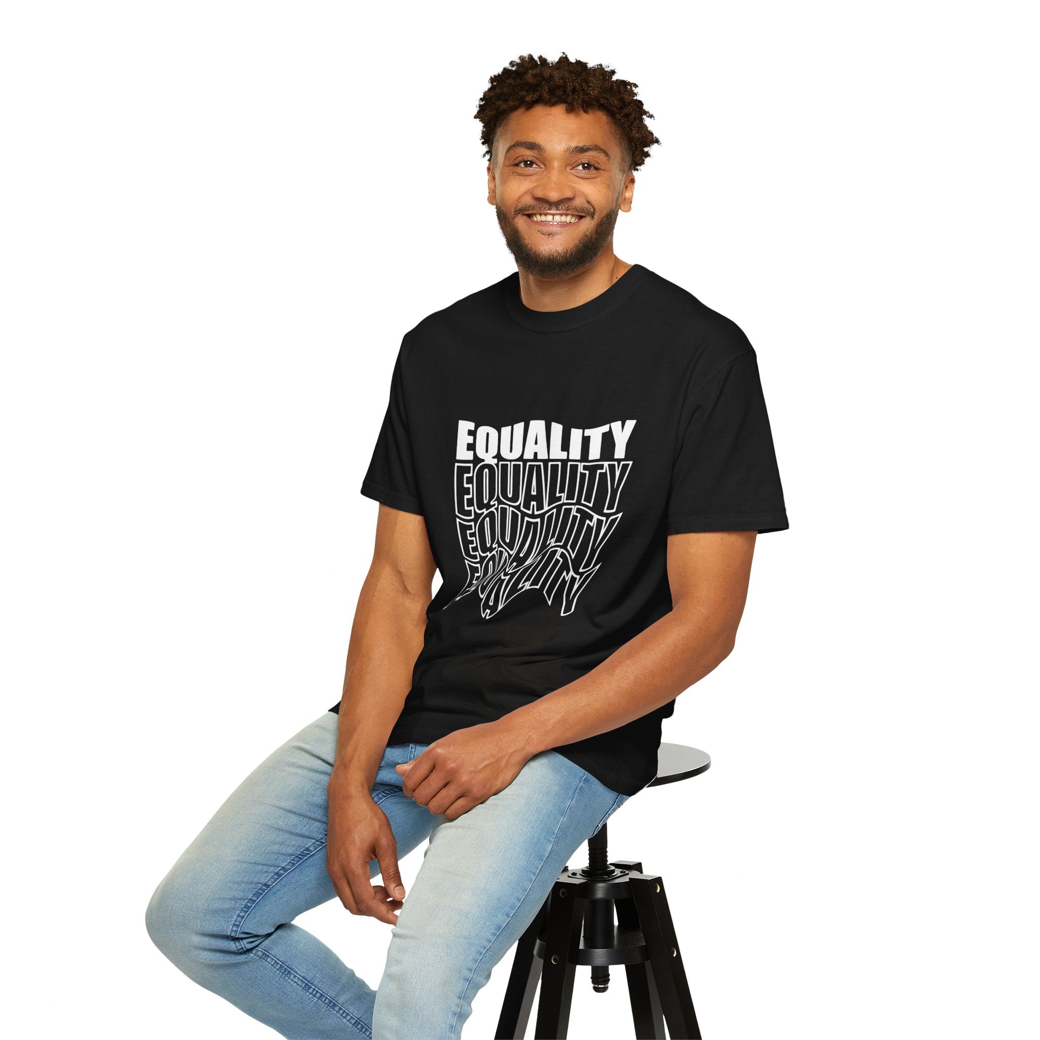 Equality Unisex Garment-Dyed T-shirt | Bold Statement Tee, LGBTQ+ Pride Apparel, Casual Wear, Gift for Activists, Equality Awareness