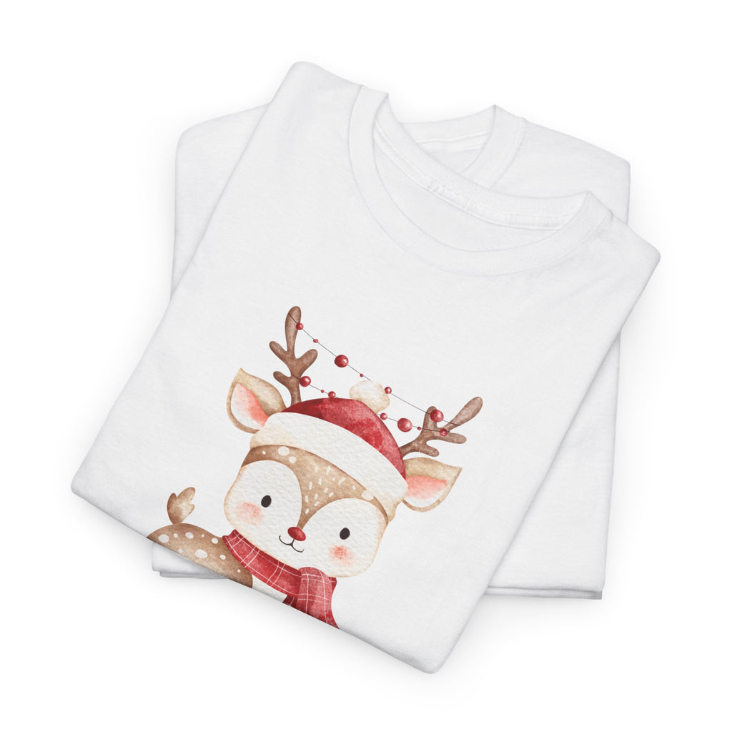 Kids' Cute Reindeer Christmas Tee – Merry Christmas Woodland Holiday Shirt