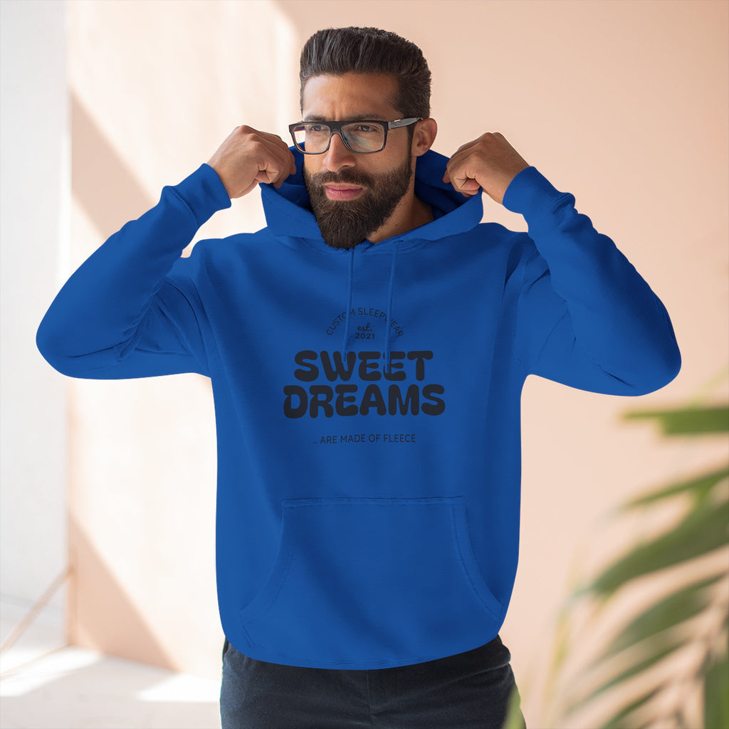 Cozy Sweet Dreams Hoodie, Fleece Pullover for Relaxation, Gift for Dreamers, Perfect for Sleepovers, Casual Wear