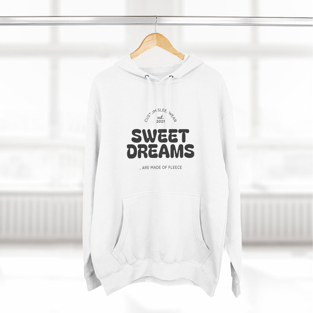 Cozy Sweet Dreams Hoodie, Fleece Pullover for Relaxation, Gift for Dreamers, Perfect for Sleepovers, Casual Wear
