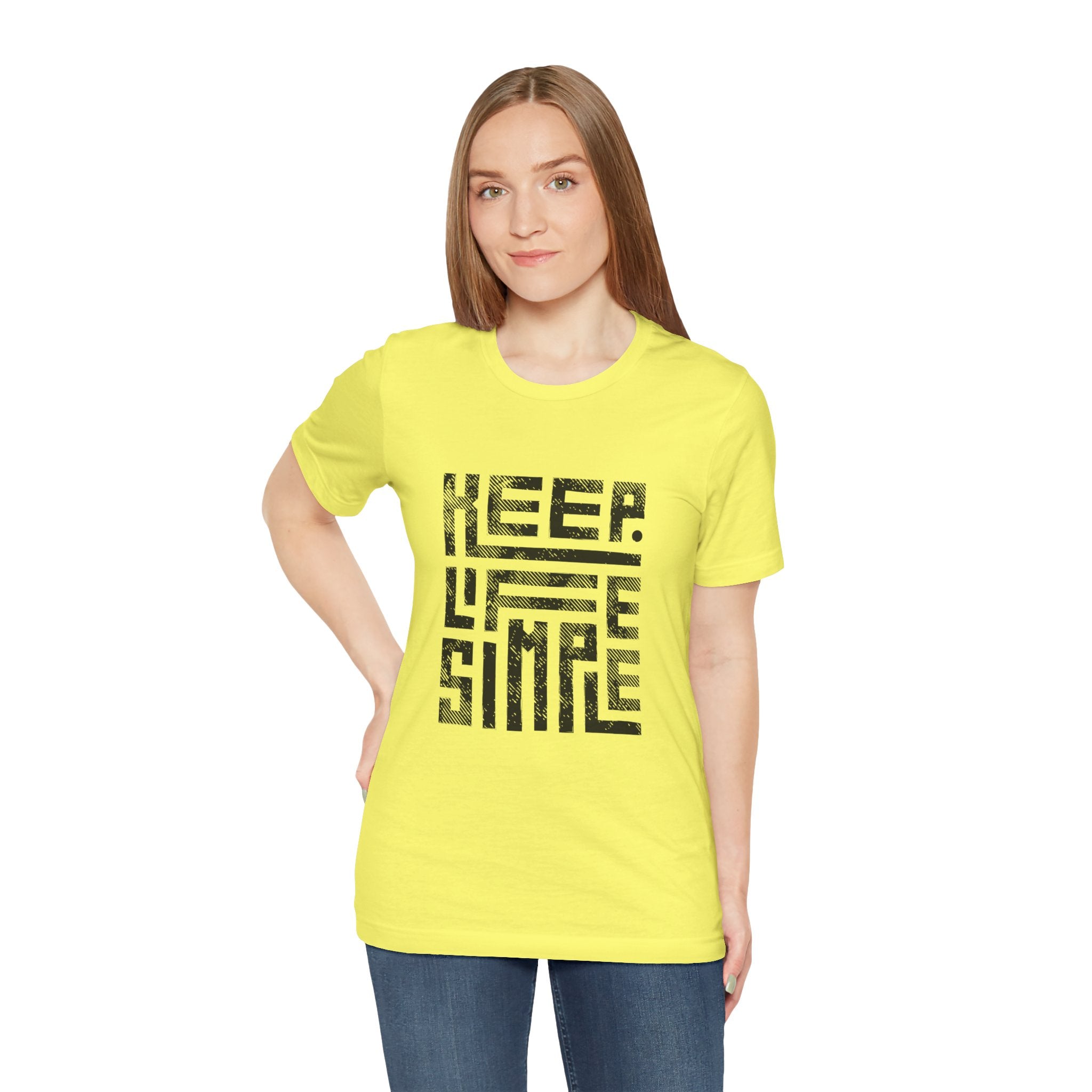Keep Life Simple Tee | Unisex Jersey Shirt for Minimalists, Casual Wear, Everyday Fashion, Relaxed Style, Gift Idea